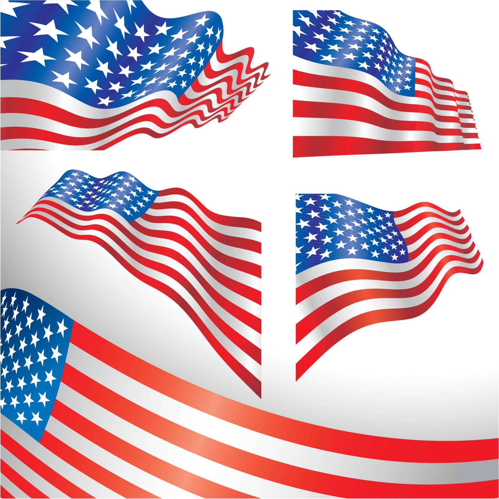 USA windy flags by bonathos