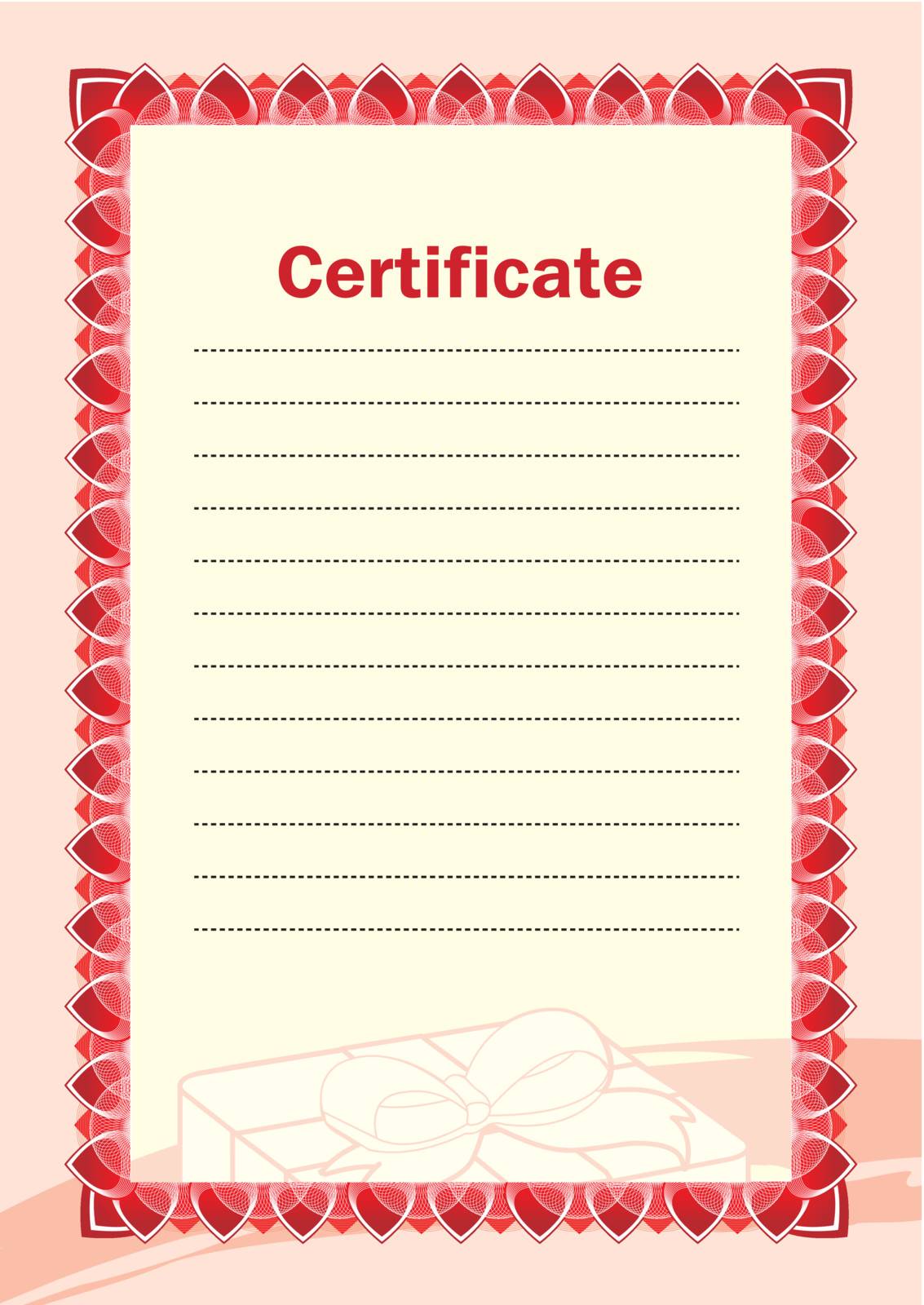 Blank of certificate