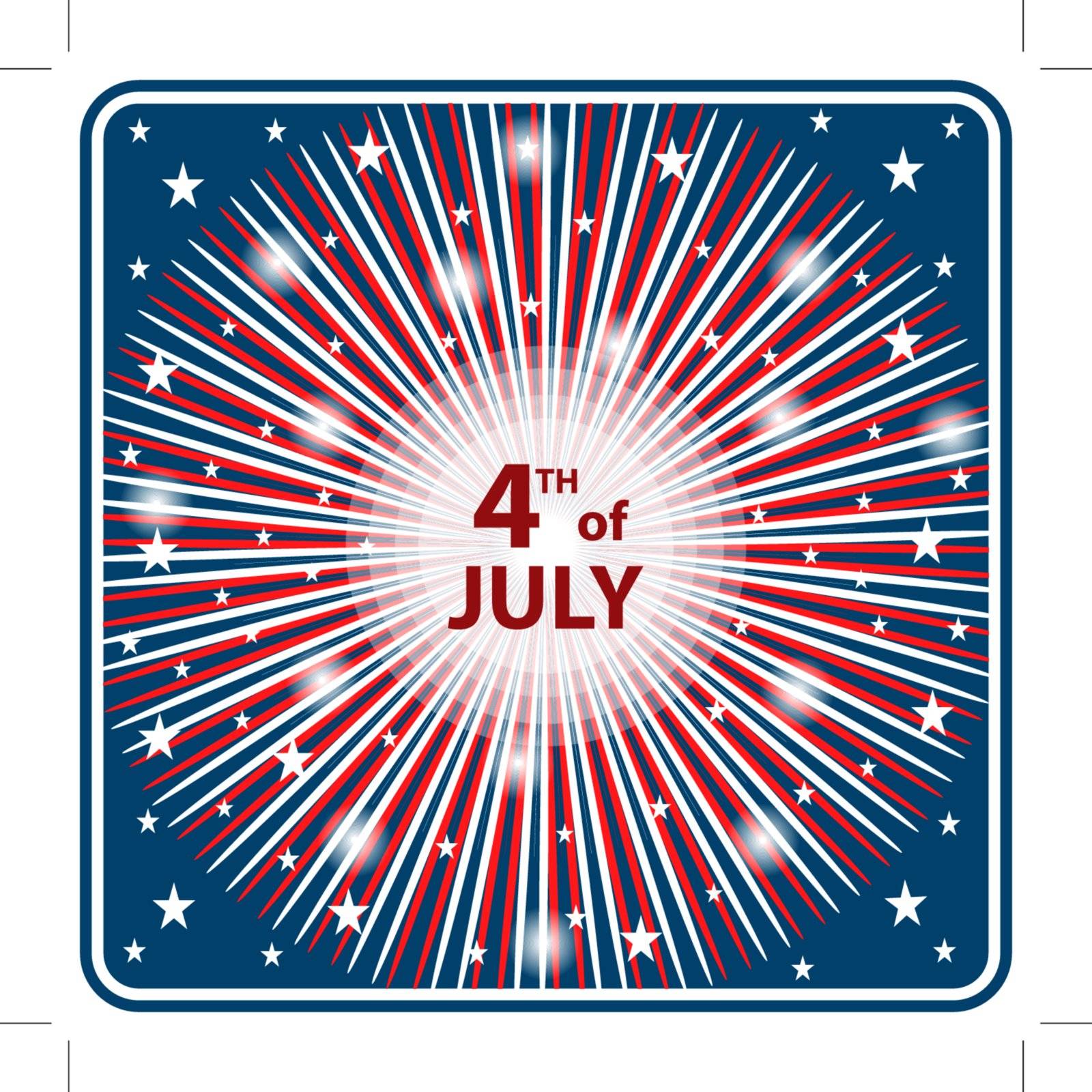 4th July independence day starburst by toots
