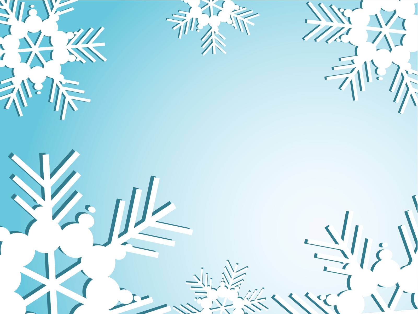 abstract background of winter snowflake