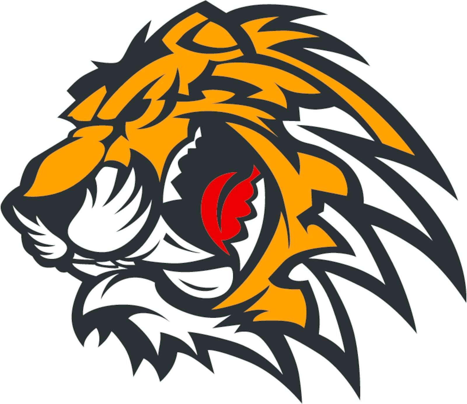 Graphic Team Mascot Image of a Tiger Head