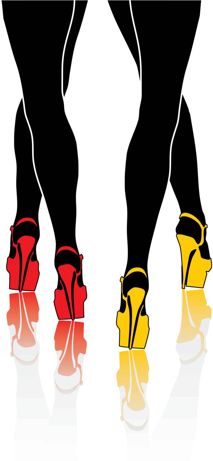 woman legs - vector illustration