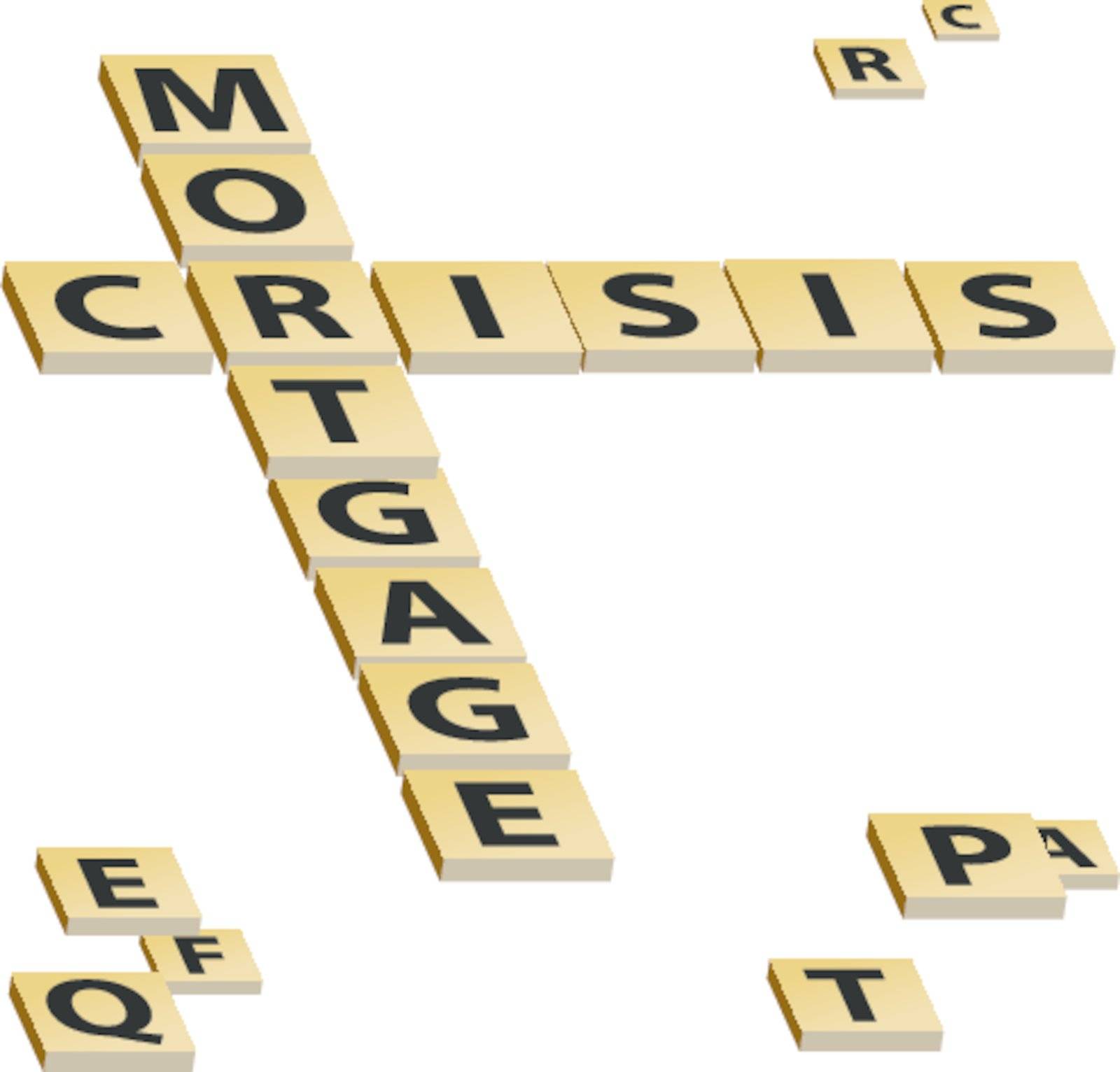 An image of a mortgage crisis crossword puzzle.