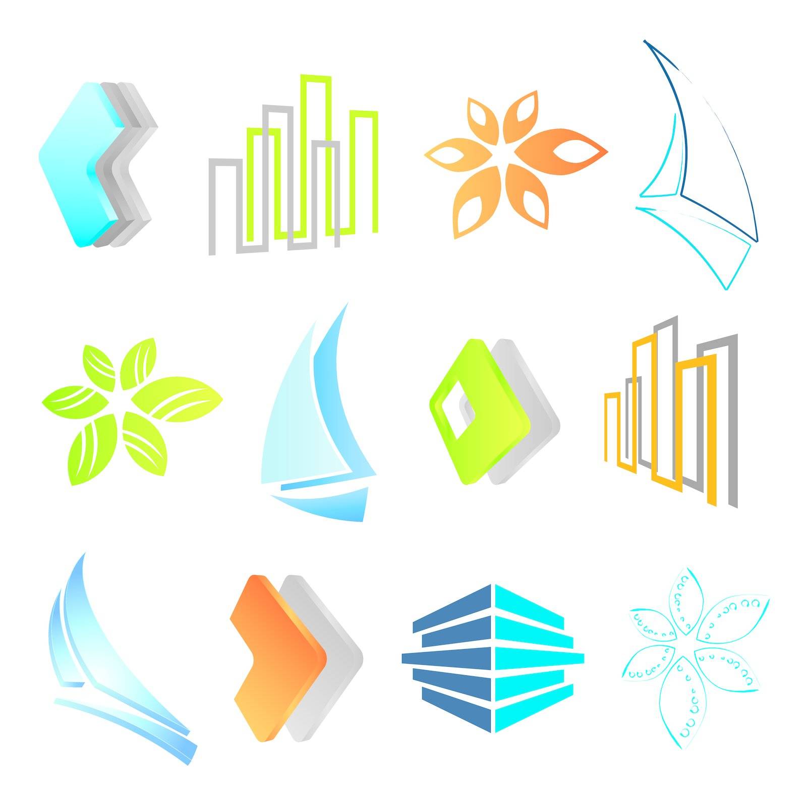 set of icons, vector illustration