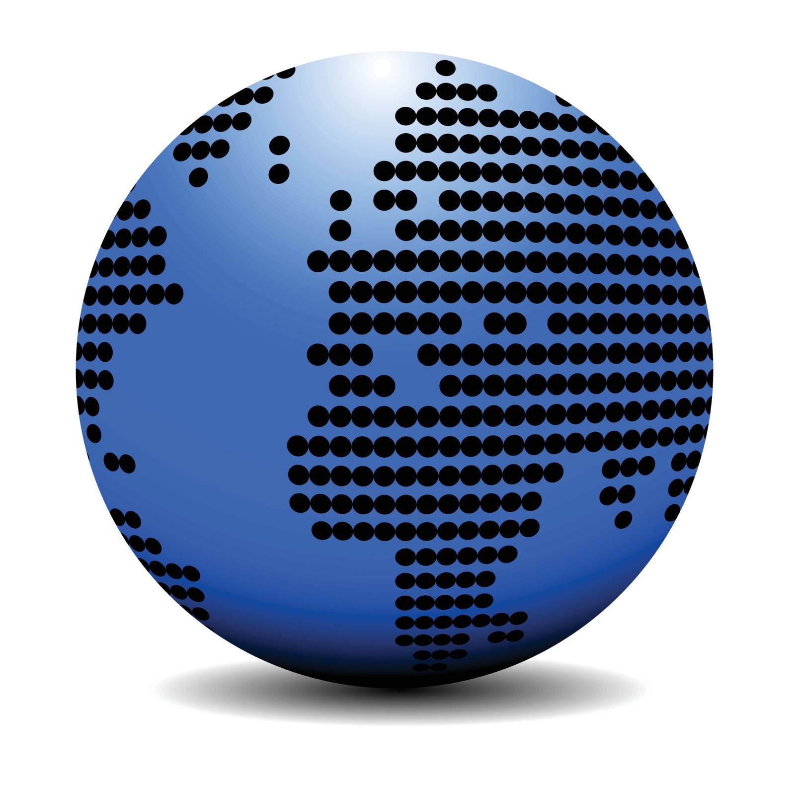 Blue earth globe concept by Lirch