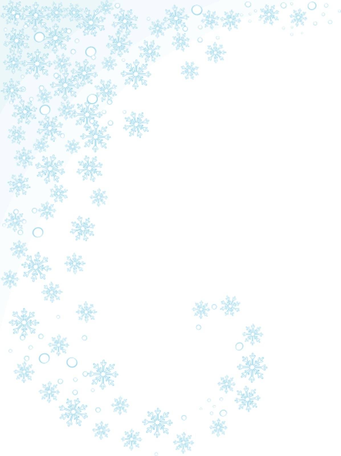 Background from blue snowflakes