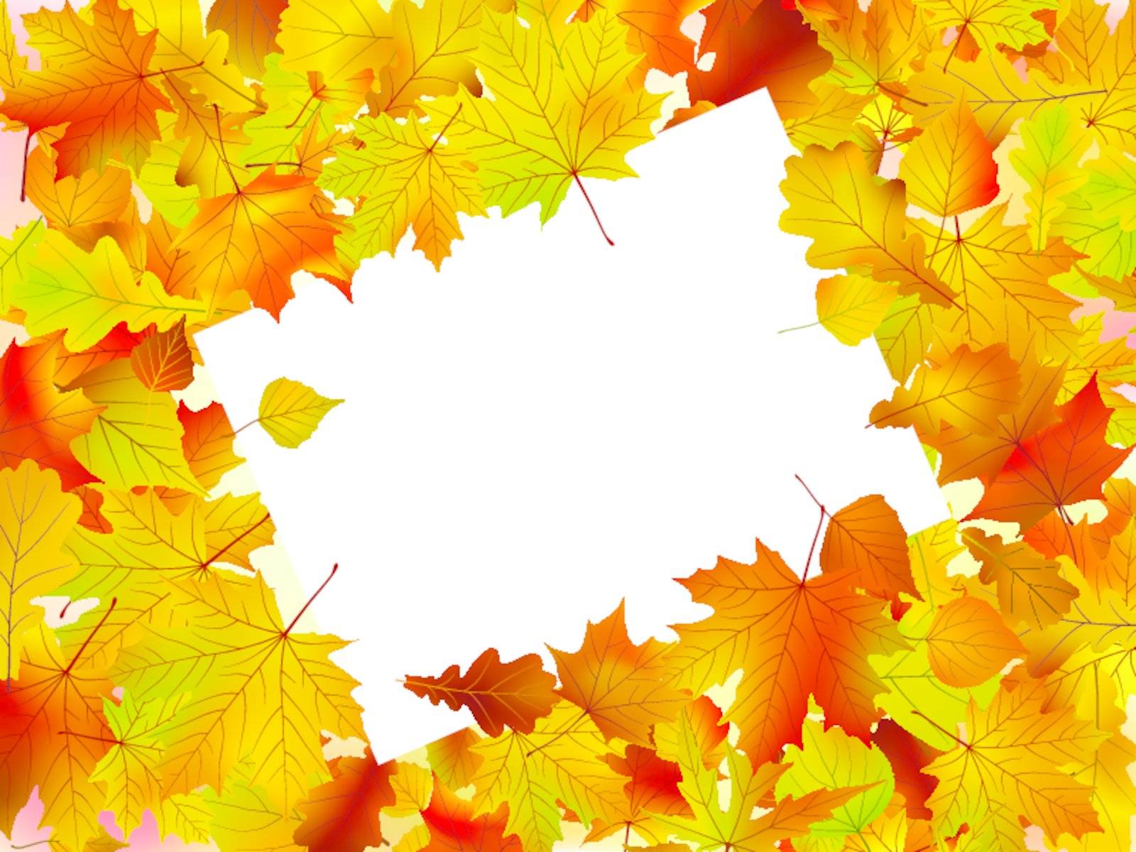 Autumn frame turned at an angle. EPS 8 vector file included
