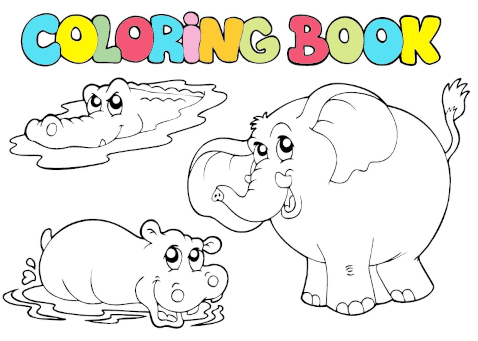 Coloring book with tropic animals 1 by clairev