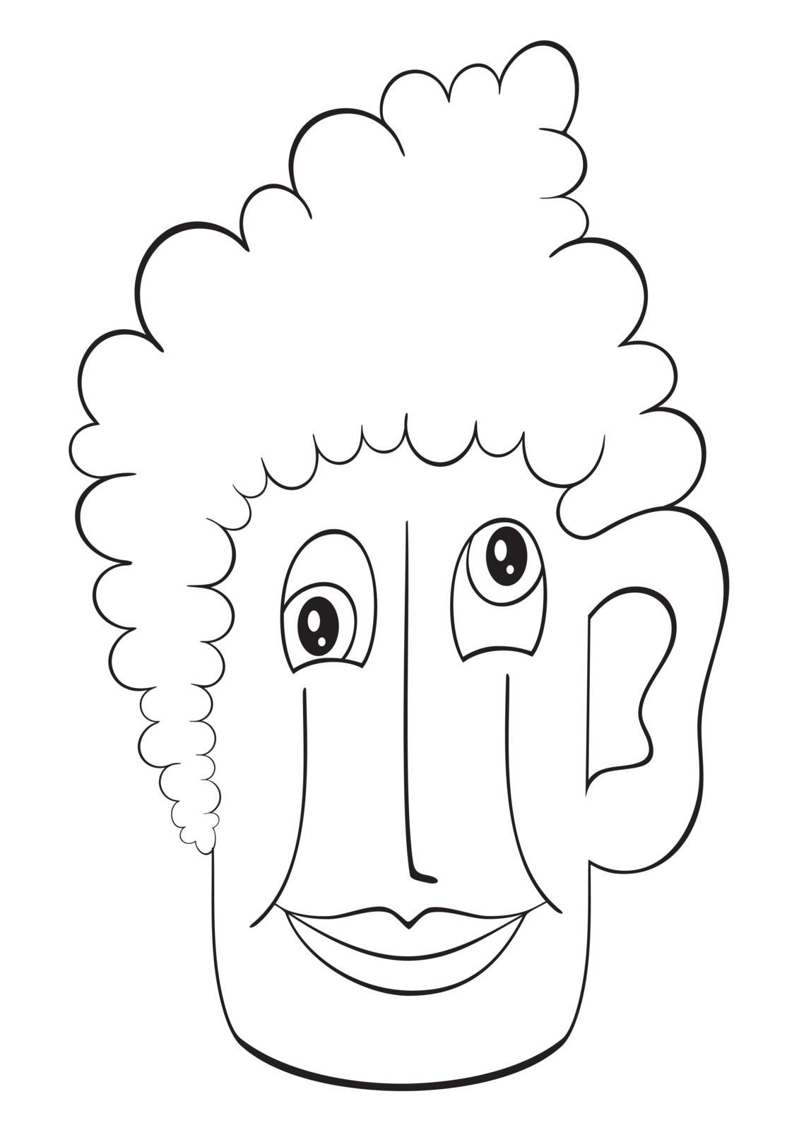 Illustration of cheerful mug of beer with froth