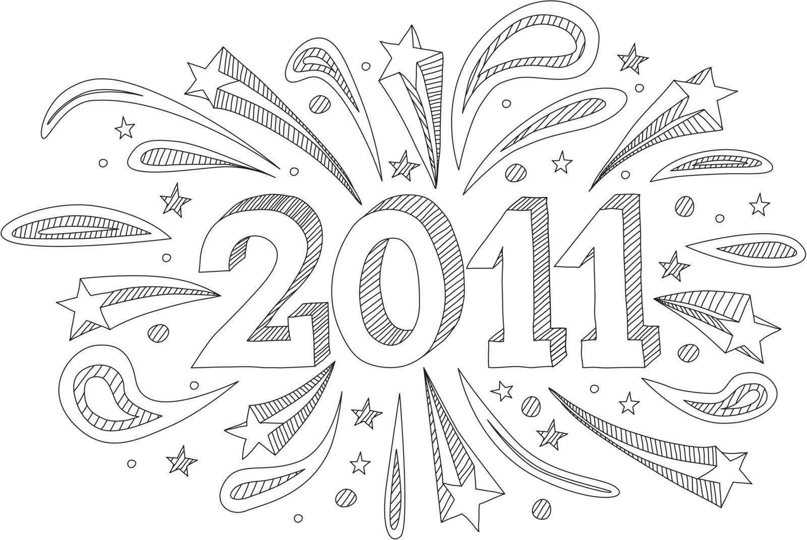Happy New Year 2011 doodle