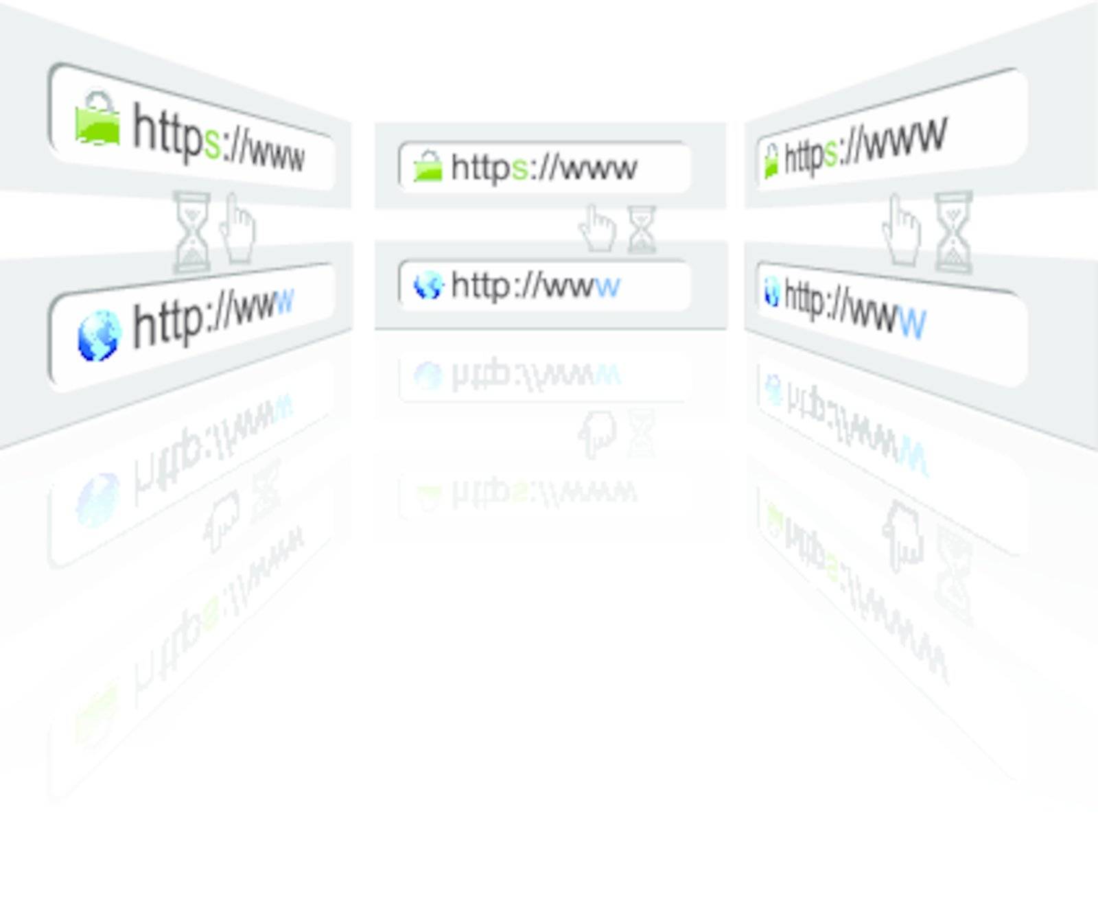 Secure web connection on a web browser in different view