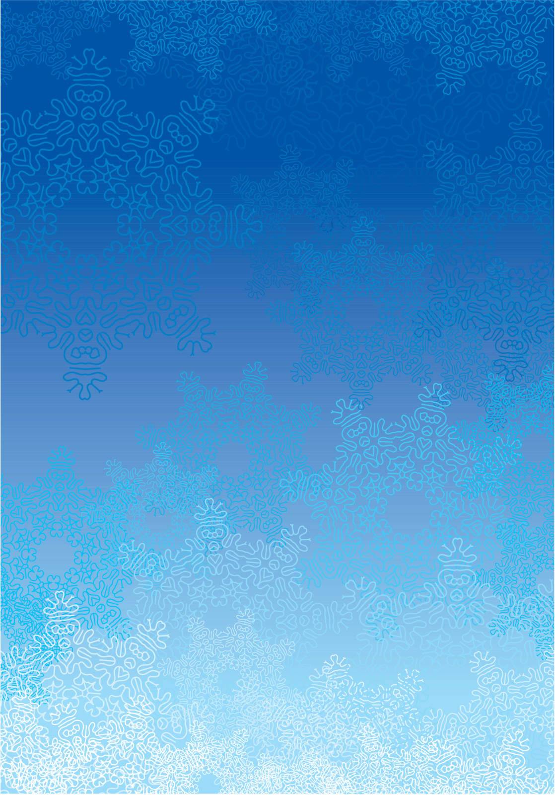 Abstract blue christmas background with giant snowflakes.
All elements are separated for better edit.
