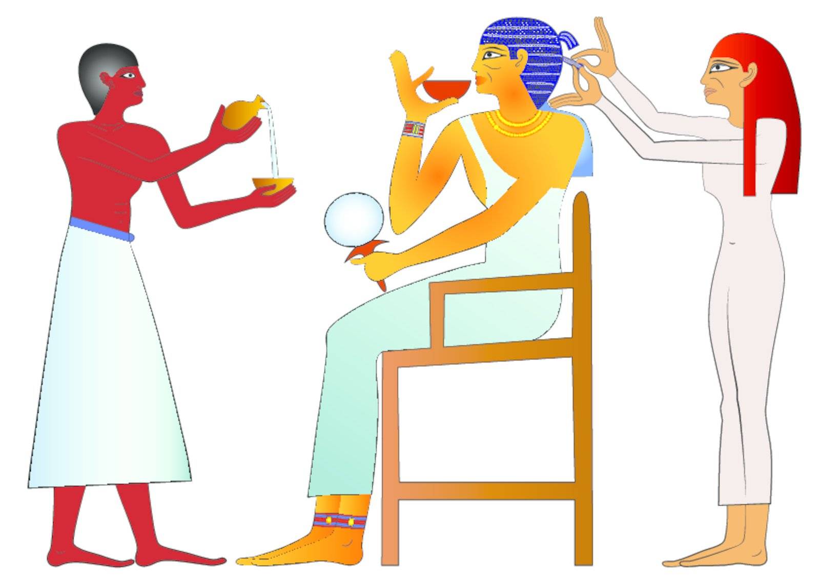 Image of the hairdresser of ancient Egypt