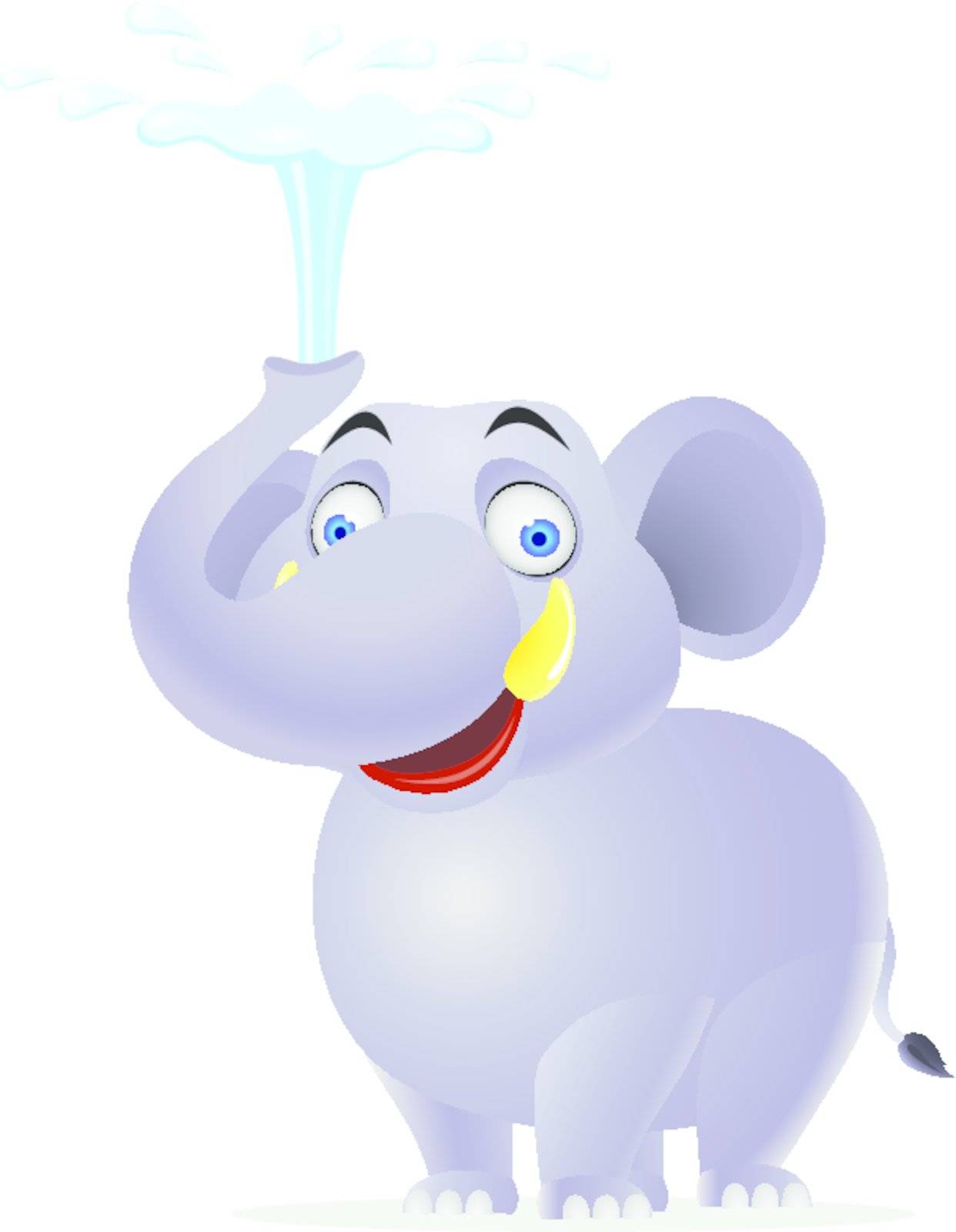 Vector illustration of Funny elephant