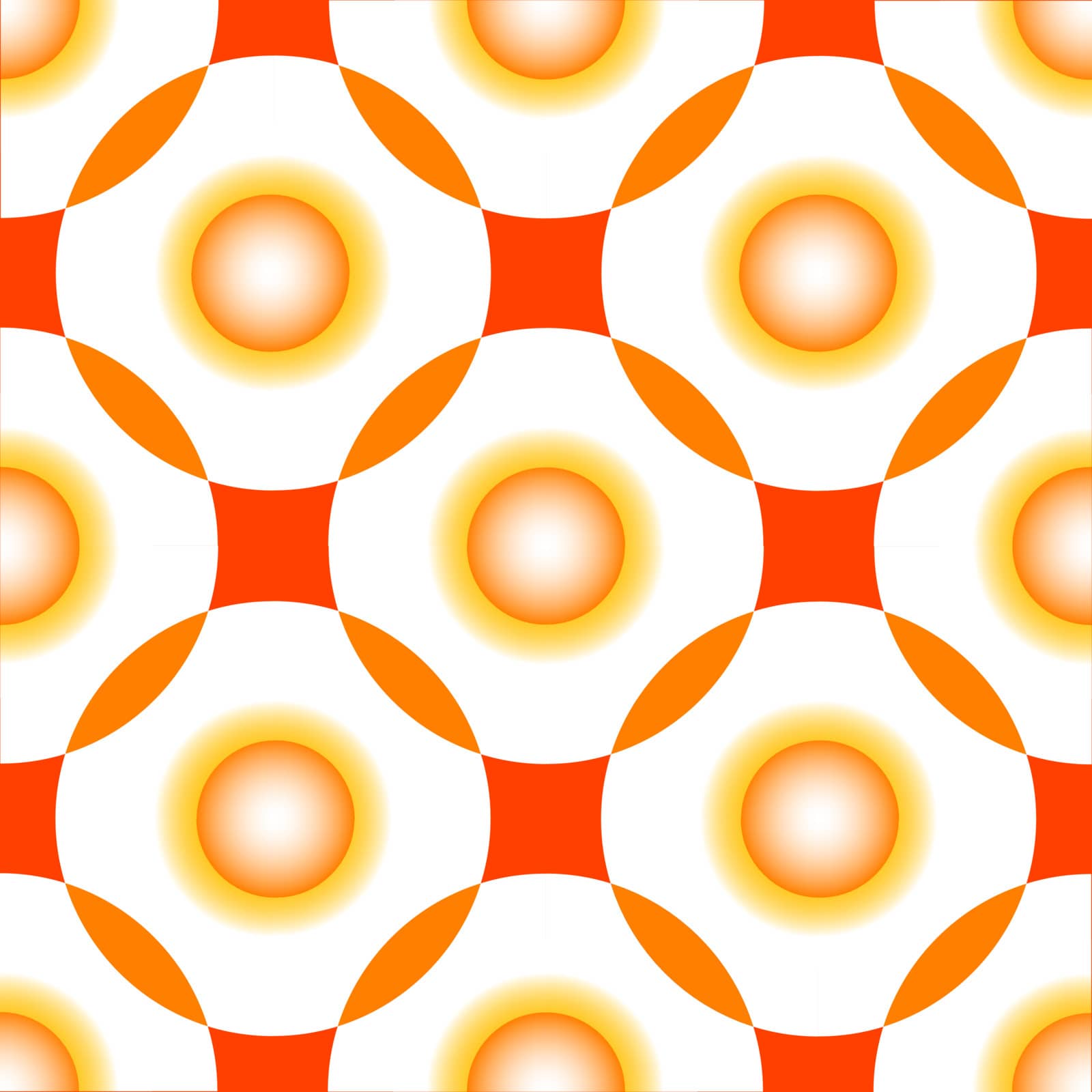 orange circles seamless pattern, abstract art illustration