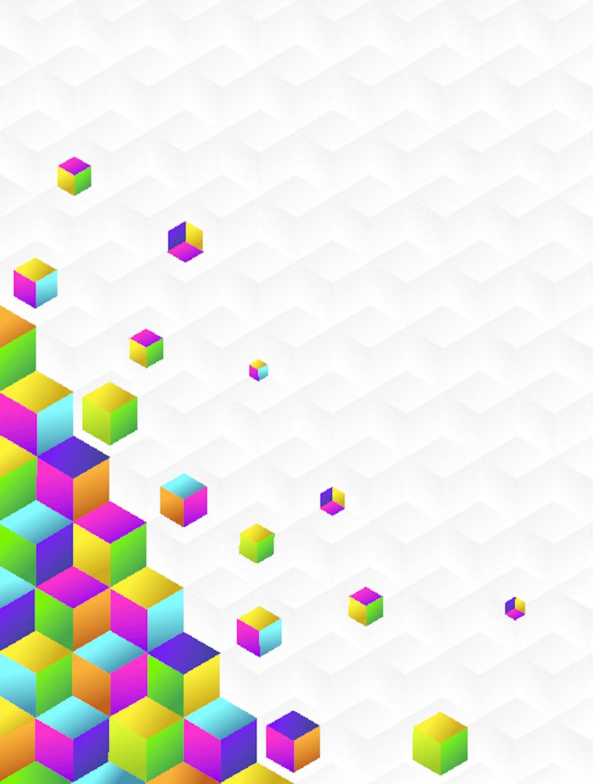 Multicolor cubes background by cienpies