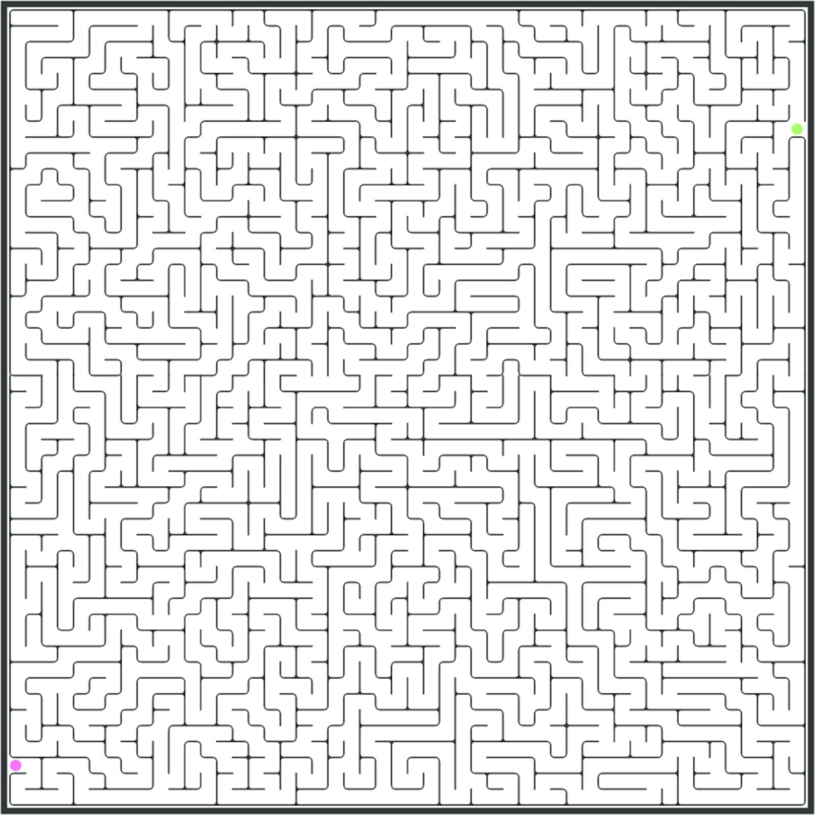 Vector illustration of perfect maze. EPS 8 by Petrov_Vladimir