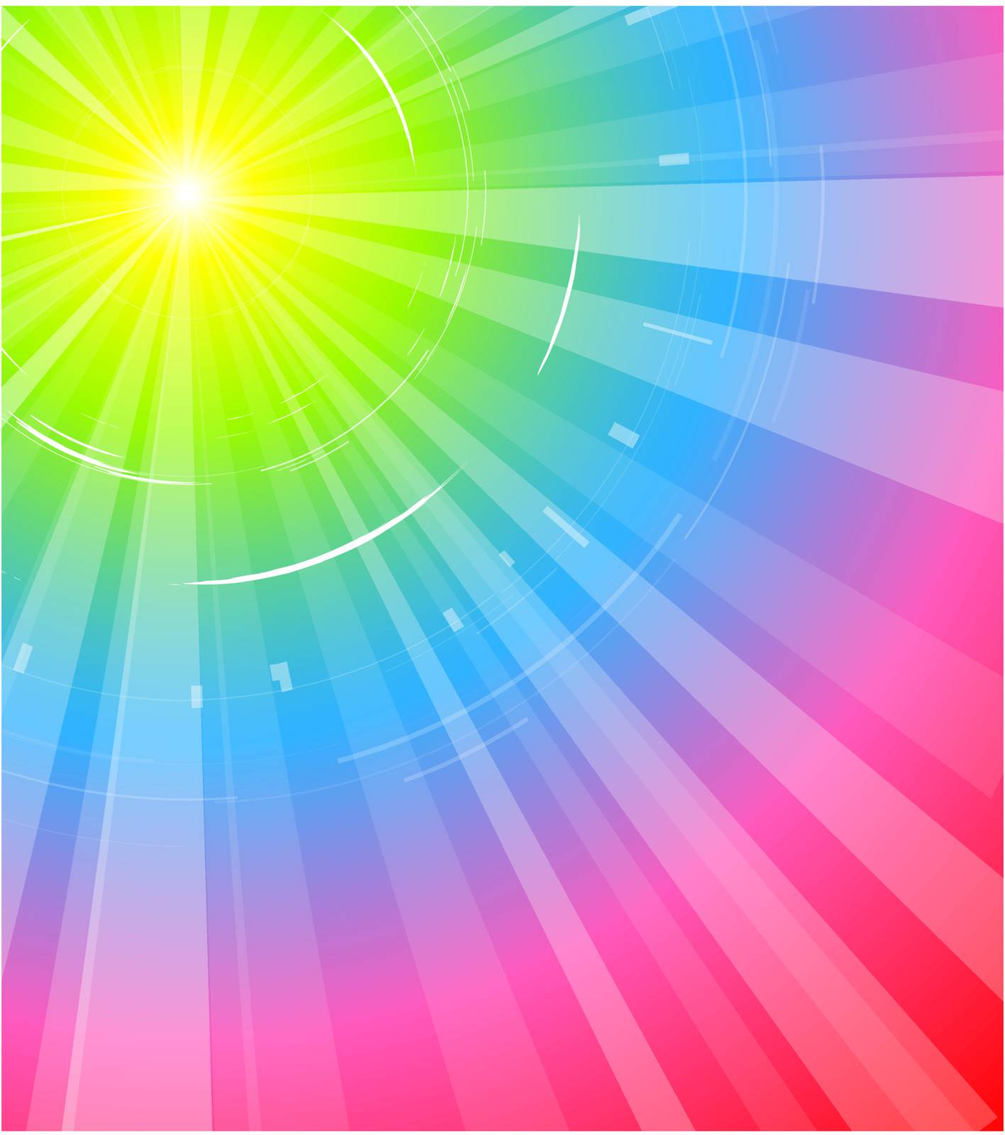 Sun in the rainbow - abstract background illustration