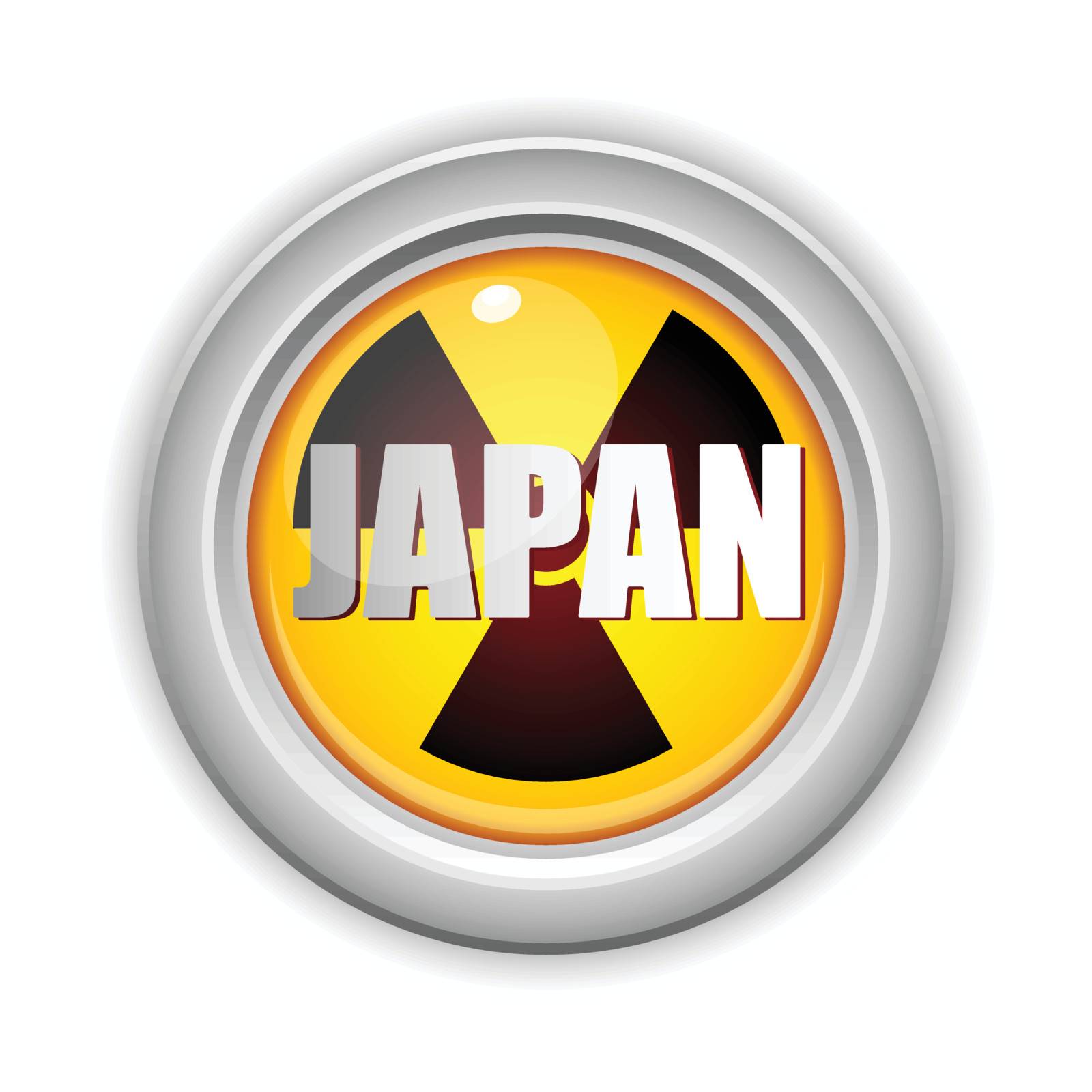 Japan Nuclear Disaster Yellow Button by gubh83