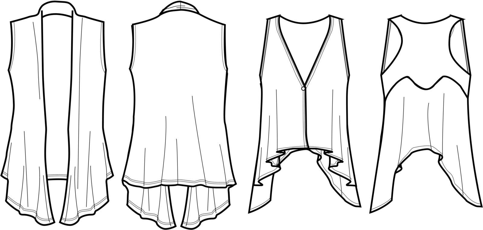 lady fashion wrap vest