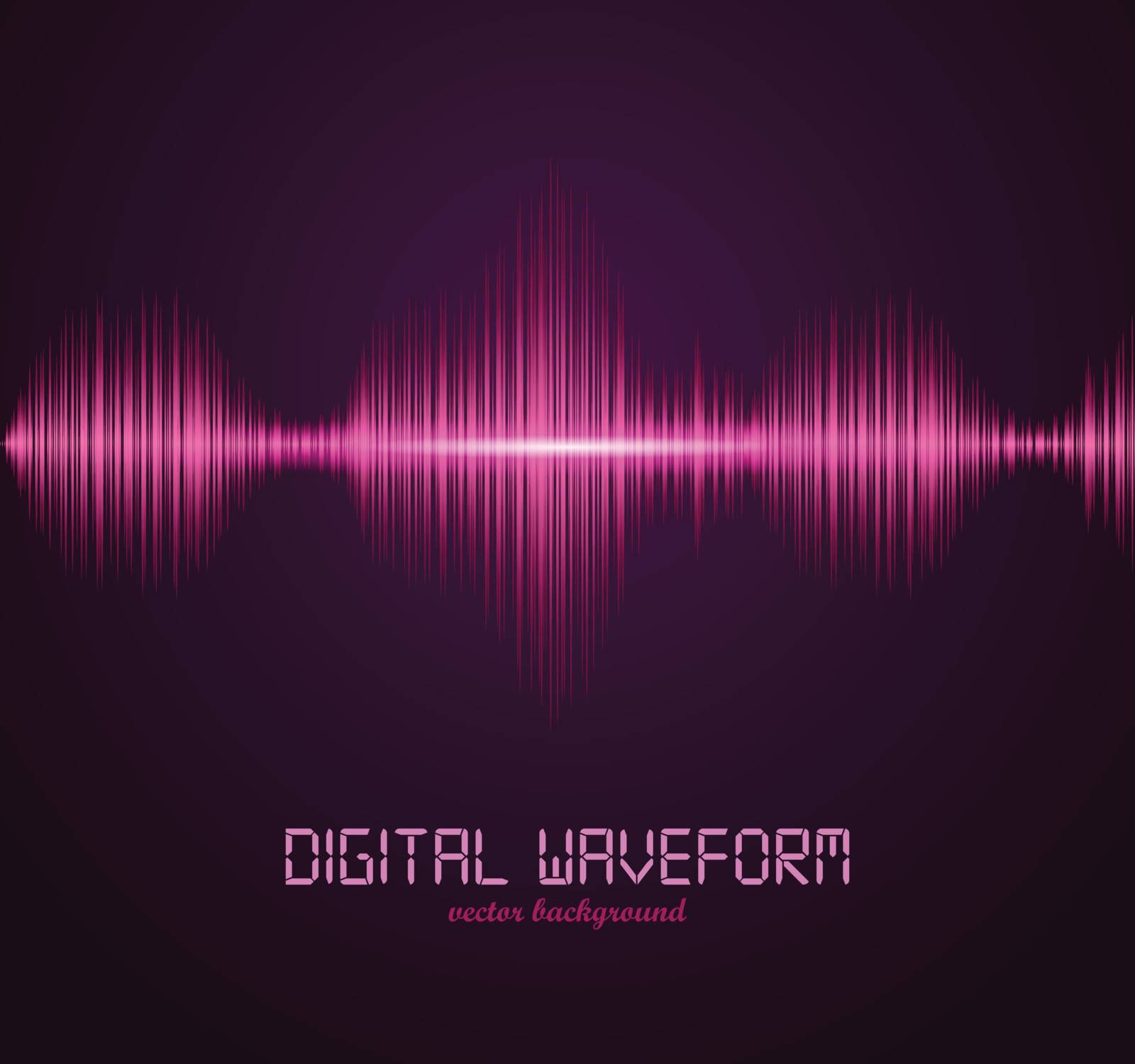 Digital waveform. Vector illustration for your artwork.