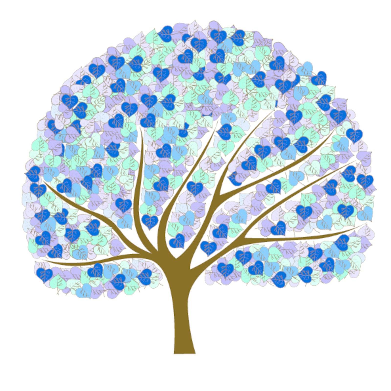 Colorful tree vector background by krabata
