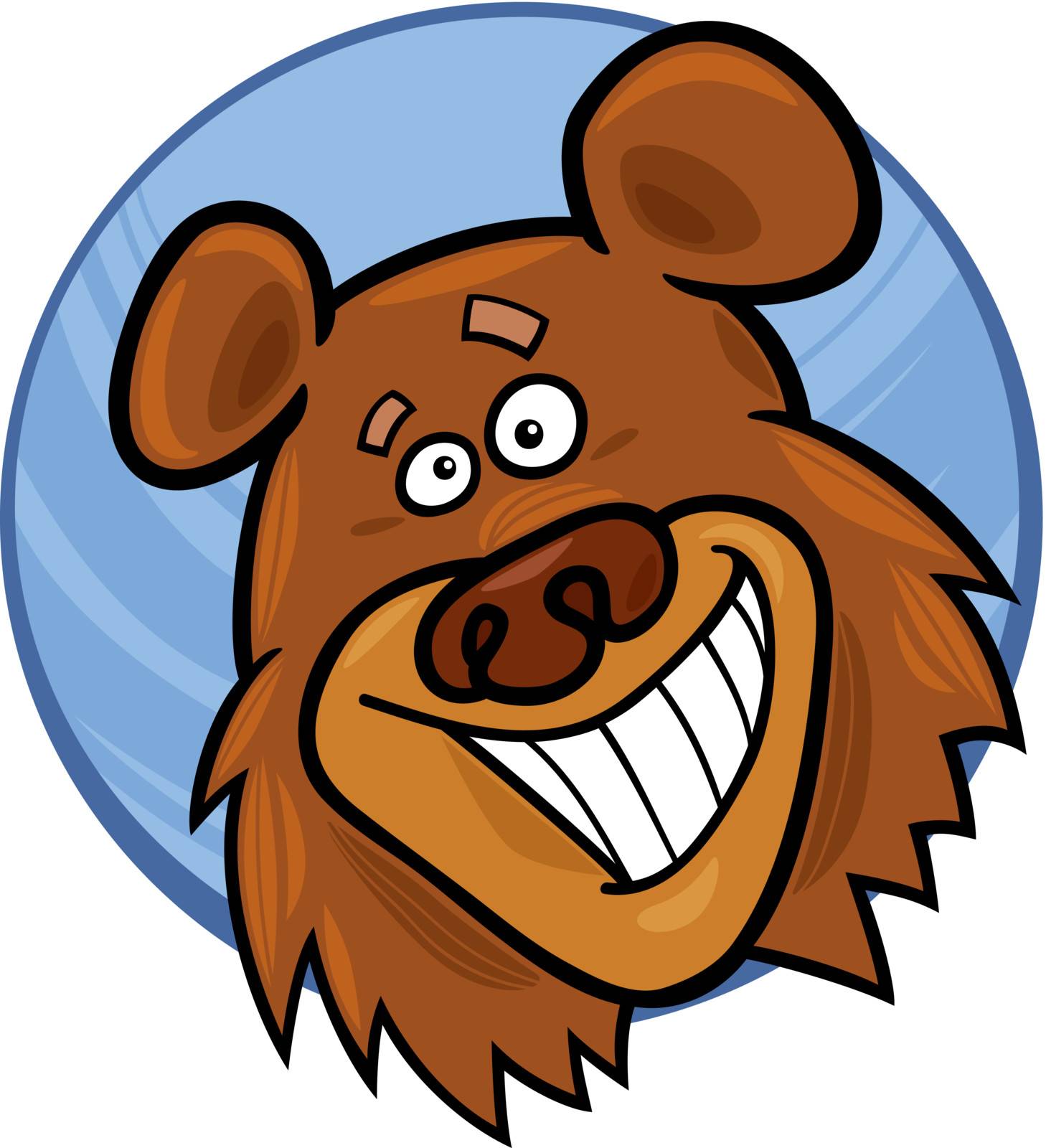 cartoon illustration of funny bear