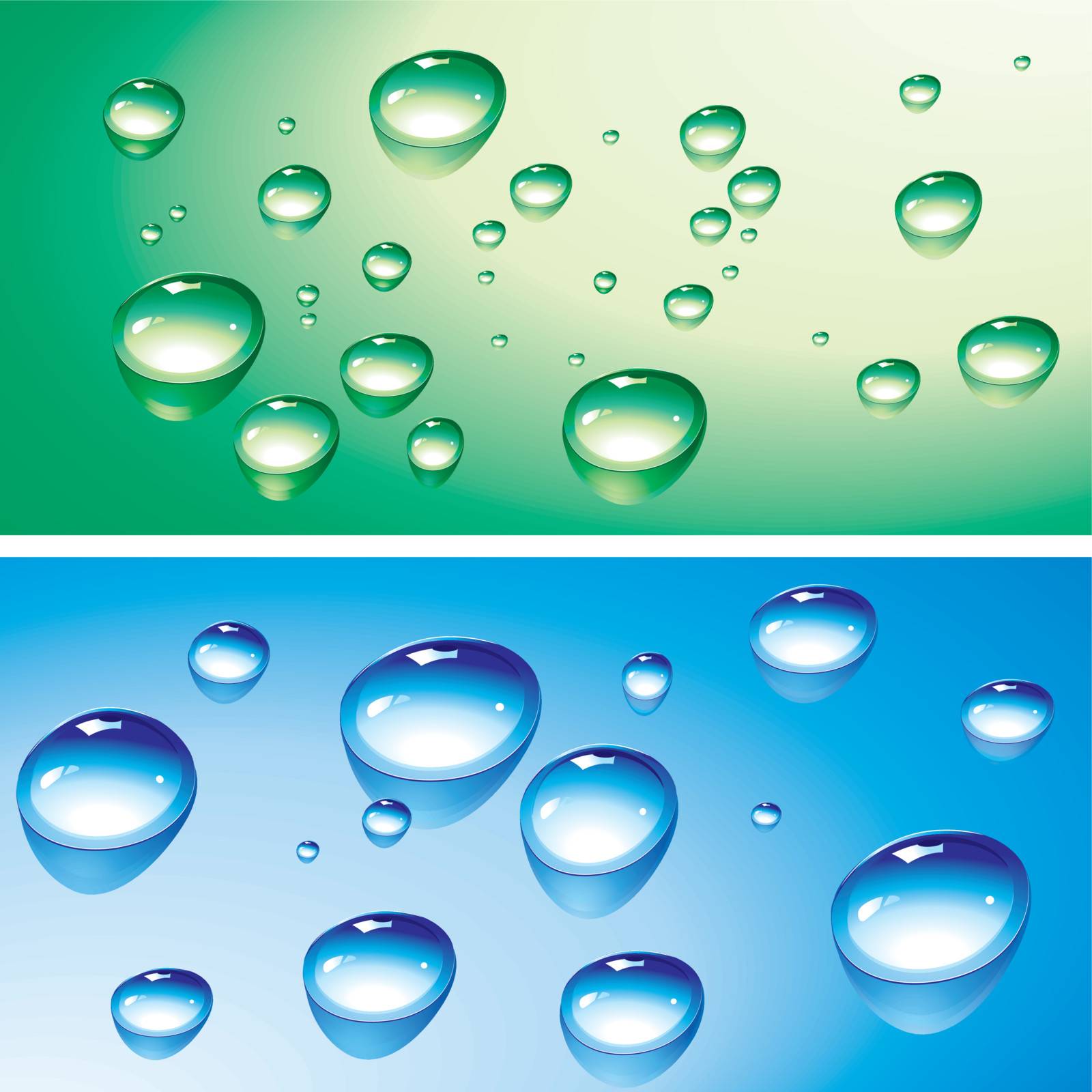 Water Drop And Droplet, editable vector illustration