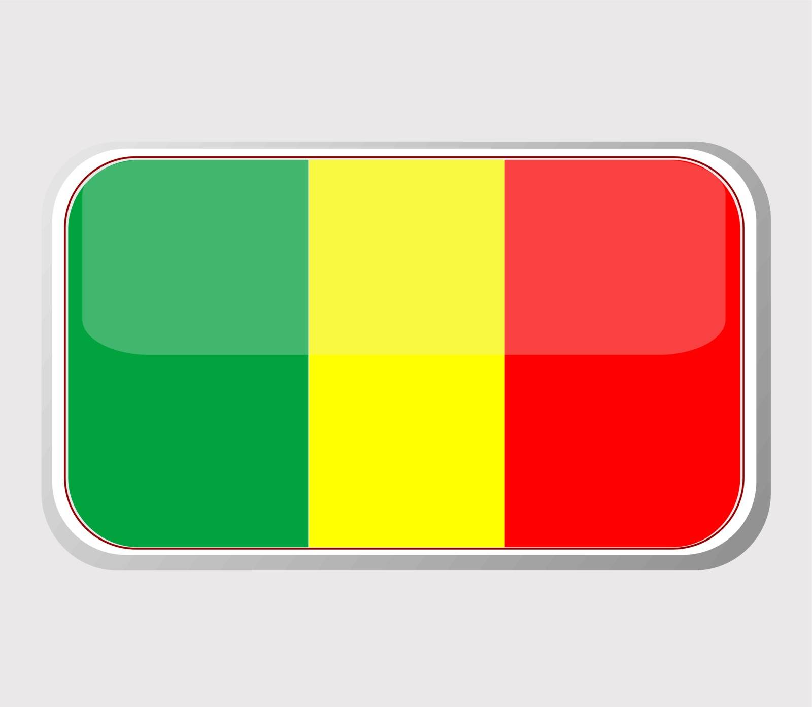Flag of mali in the form of an icon for a web of pages