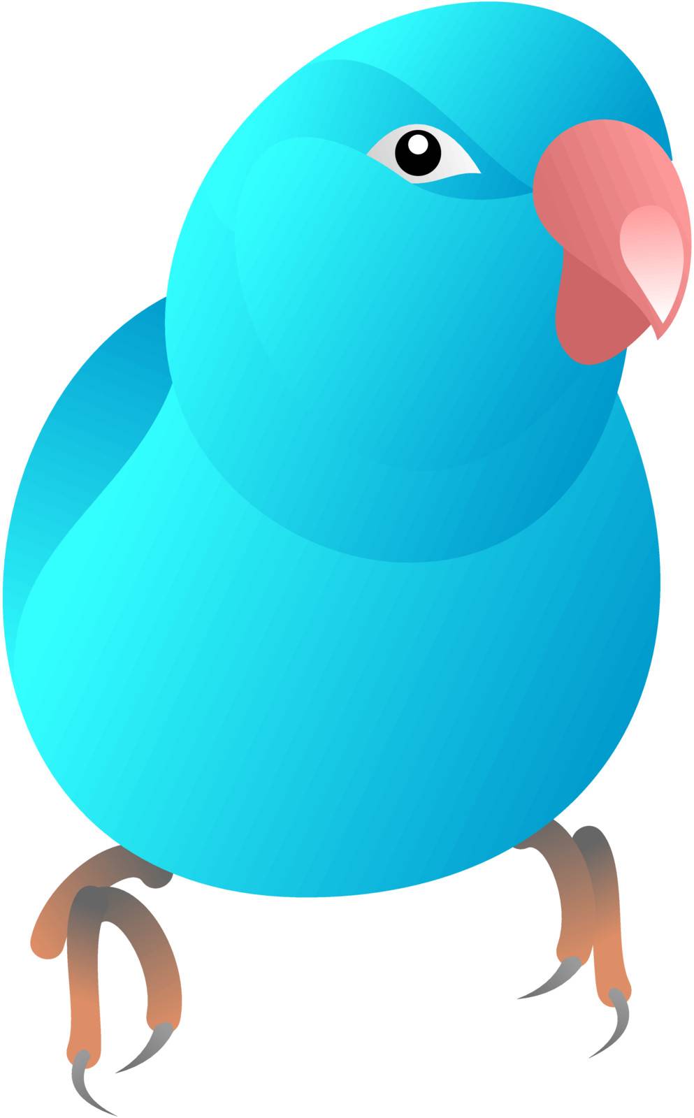 illustration of a blue bird