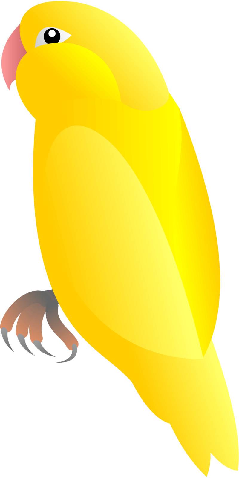 illustration of a yellow bird