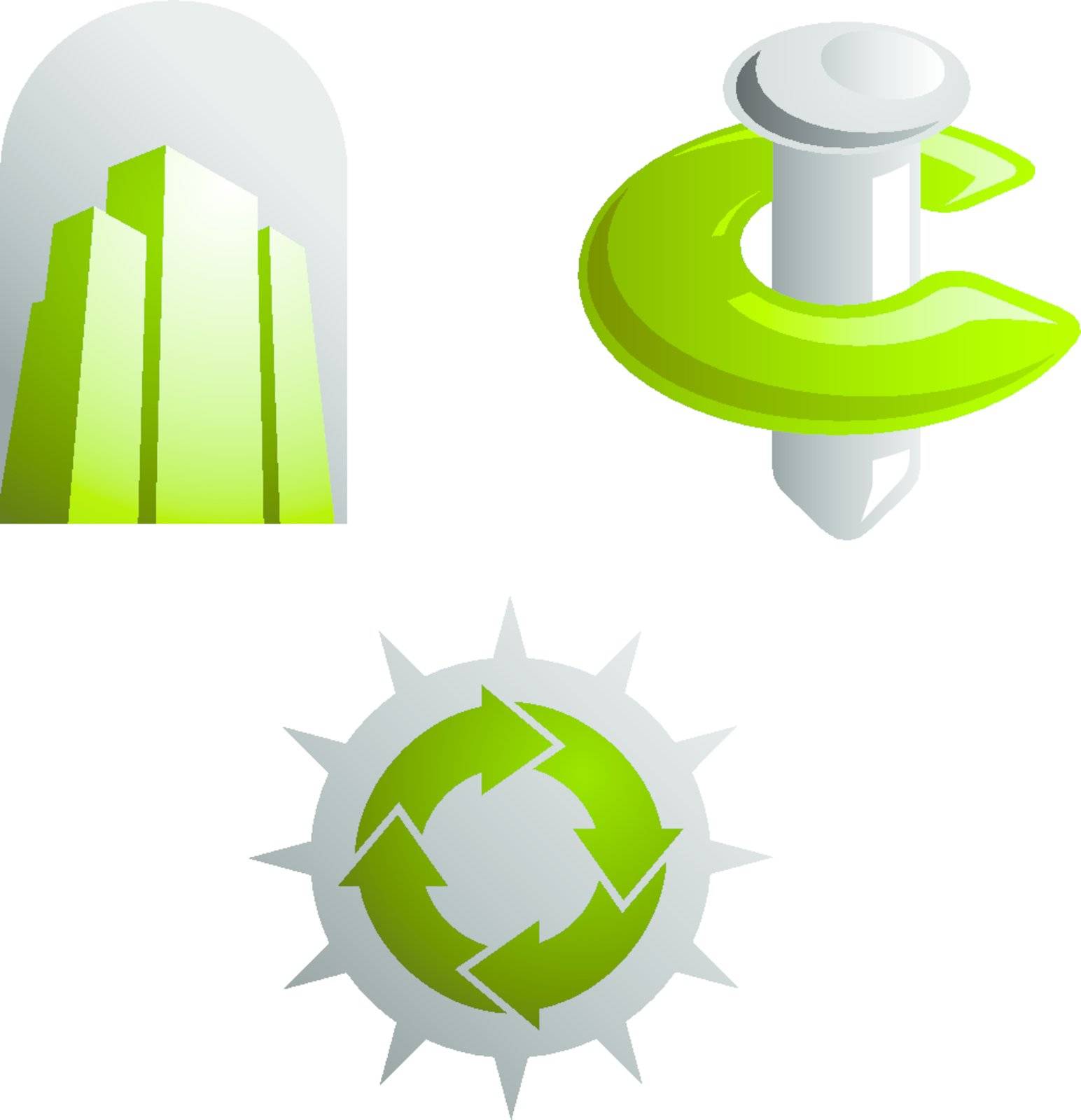 set of eco-friendly company logo elements