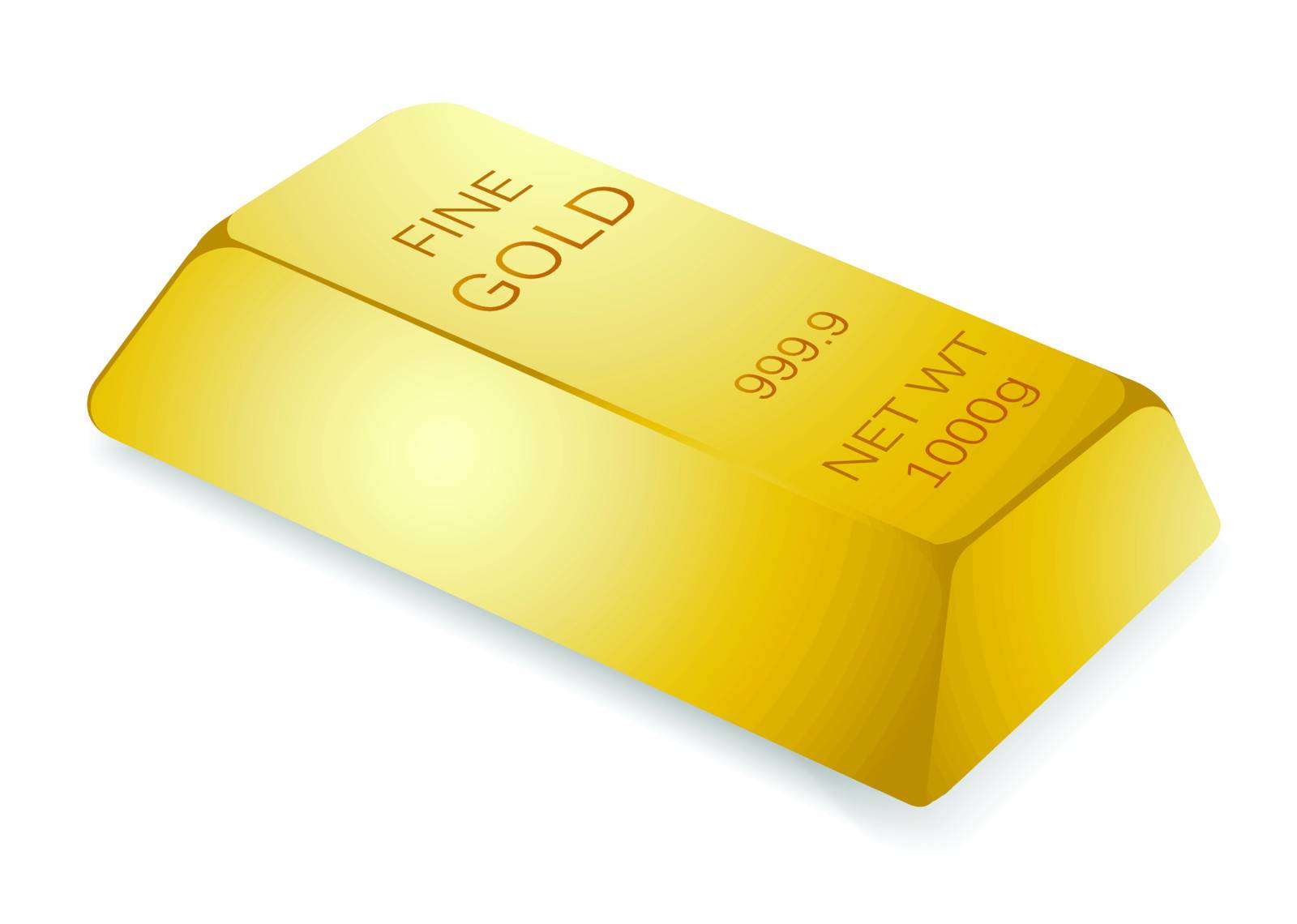 illustration of gold bar, for financial concept.