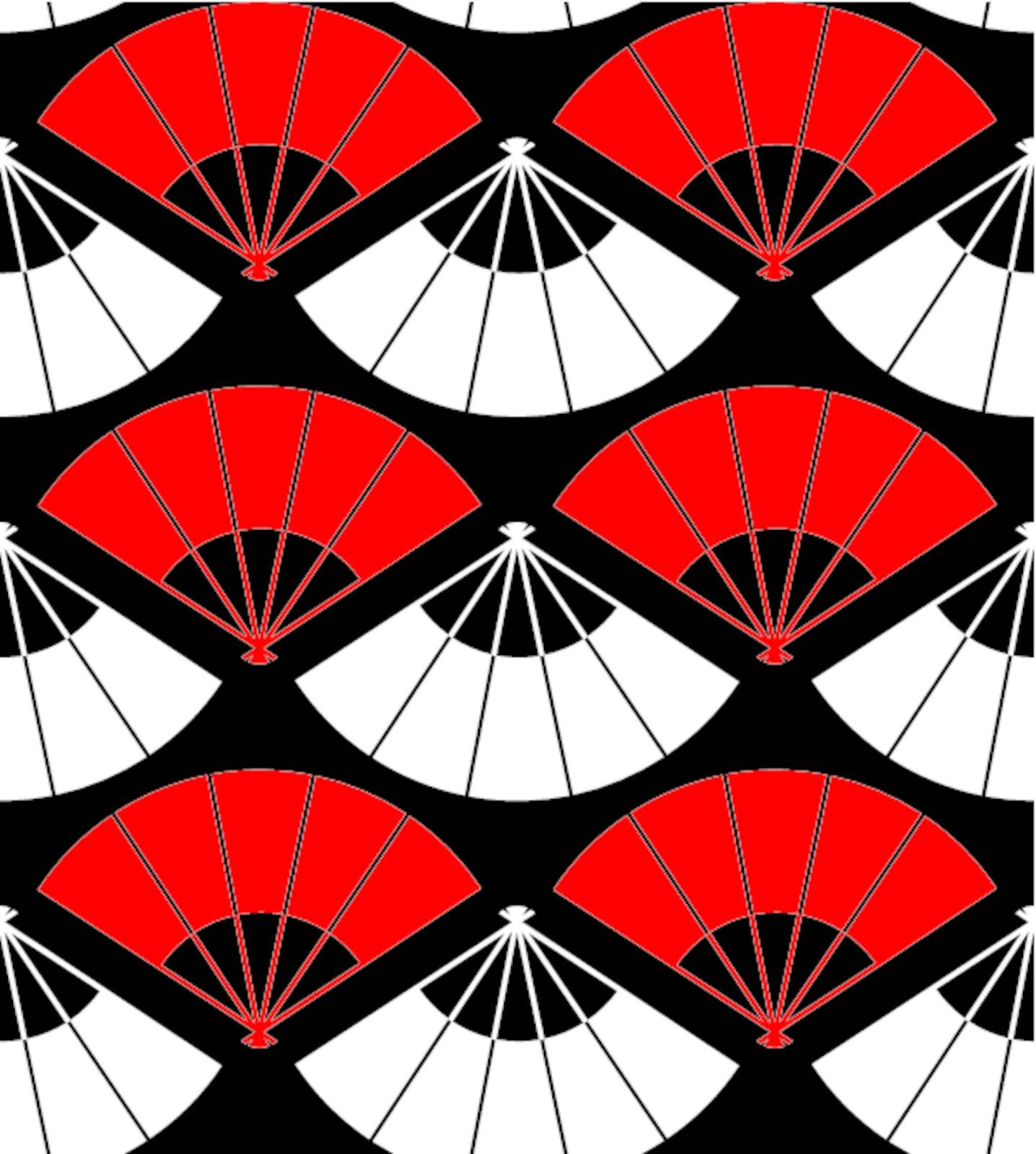 Japan fan abstract background in red, white and black. Vector file also available.