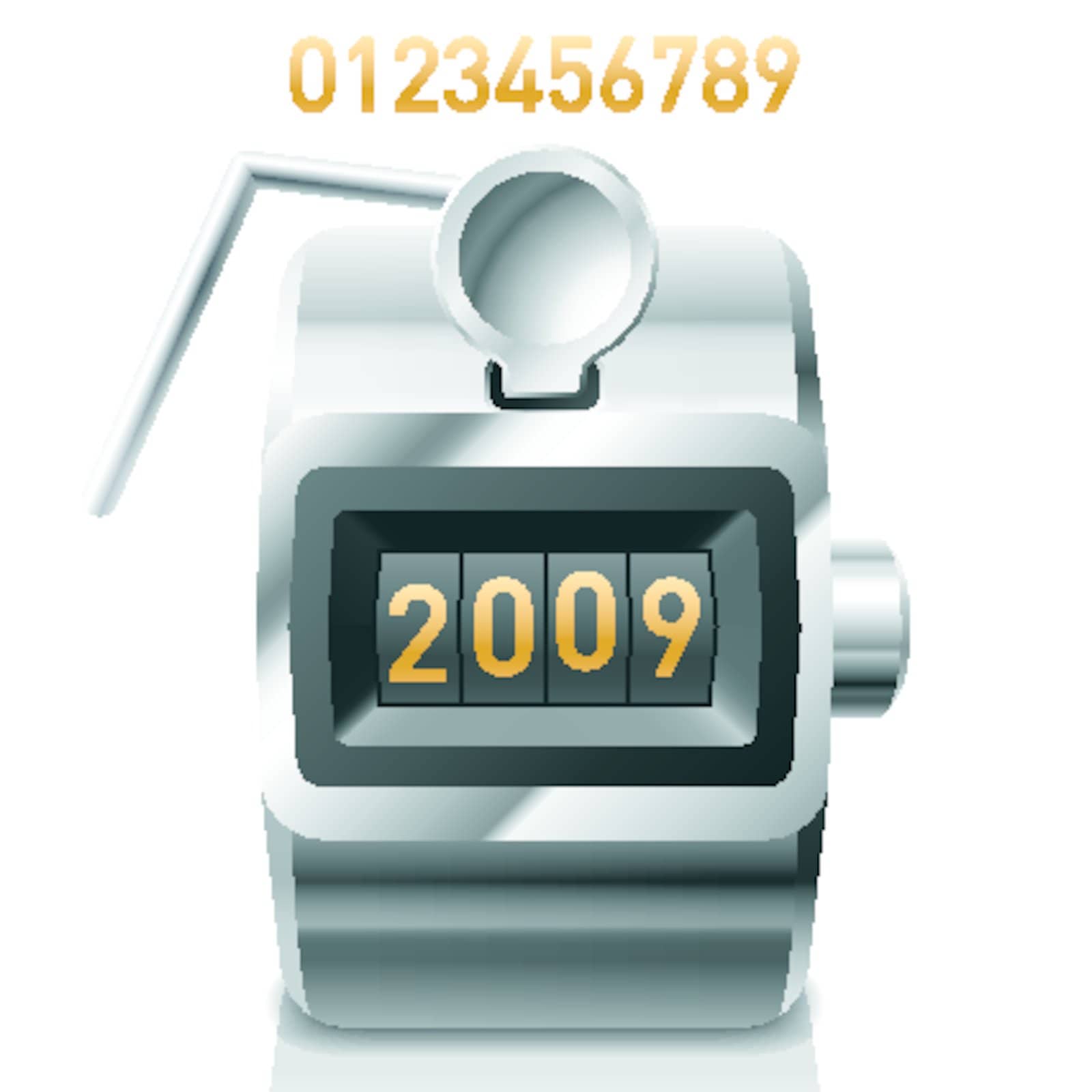 Vector illustration of hand tally counter