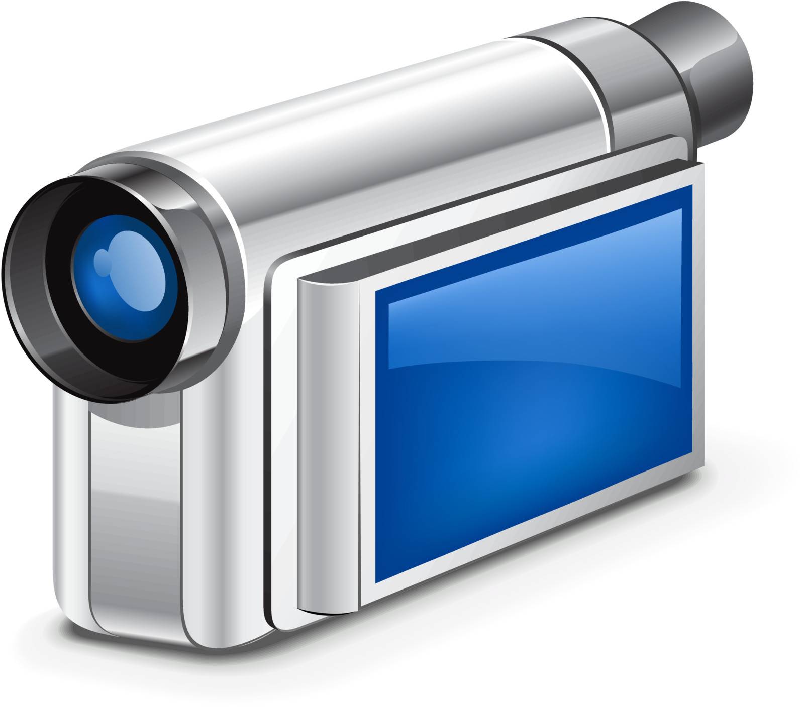 Vector illustration of of video camera on white background