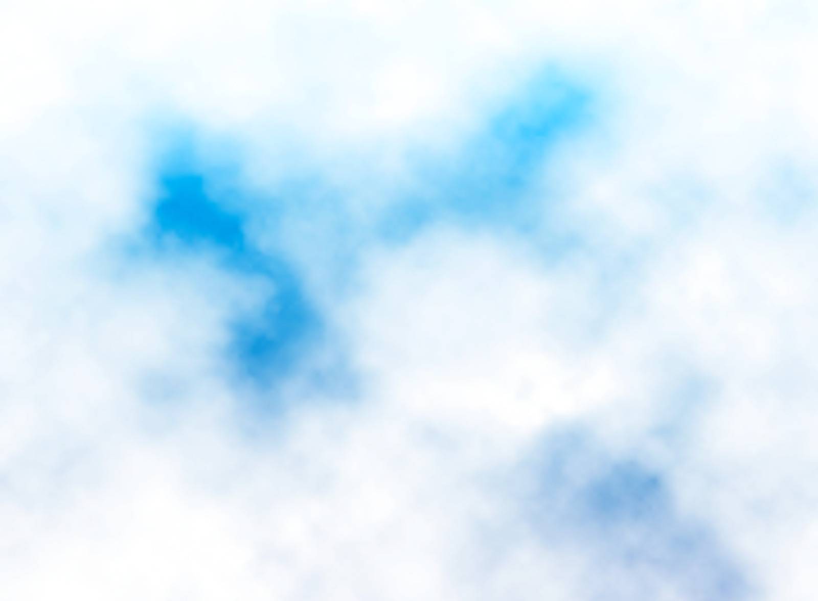 Editable vector illustration of fluffy white clouds in a blue sky made with a gradient mesh