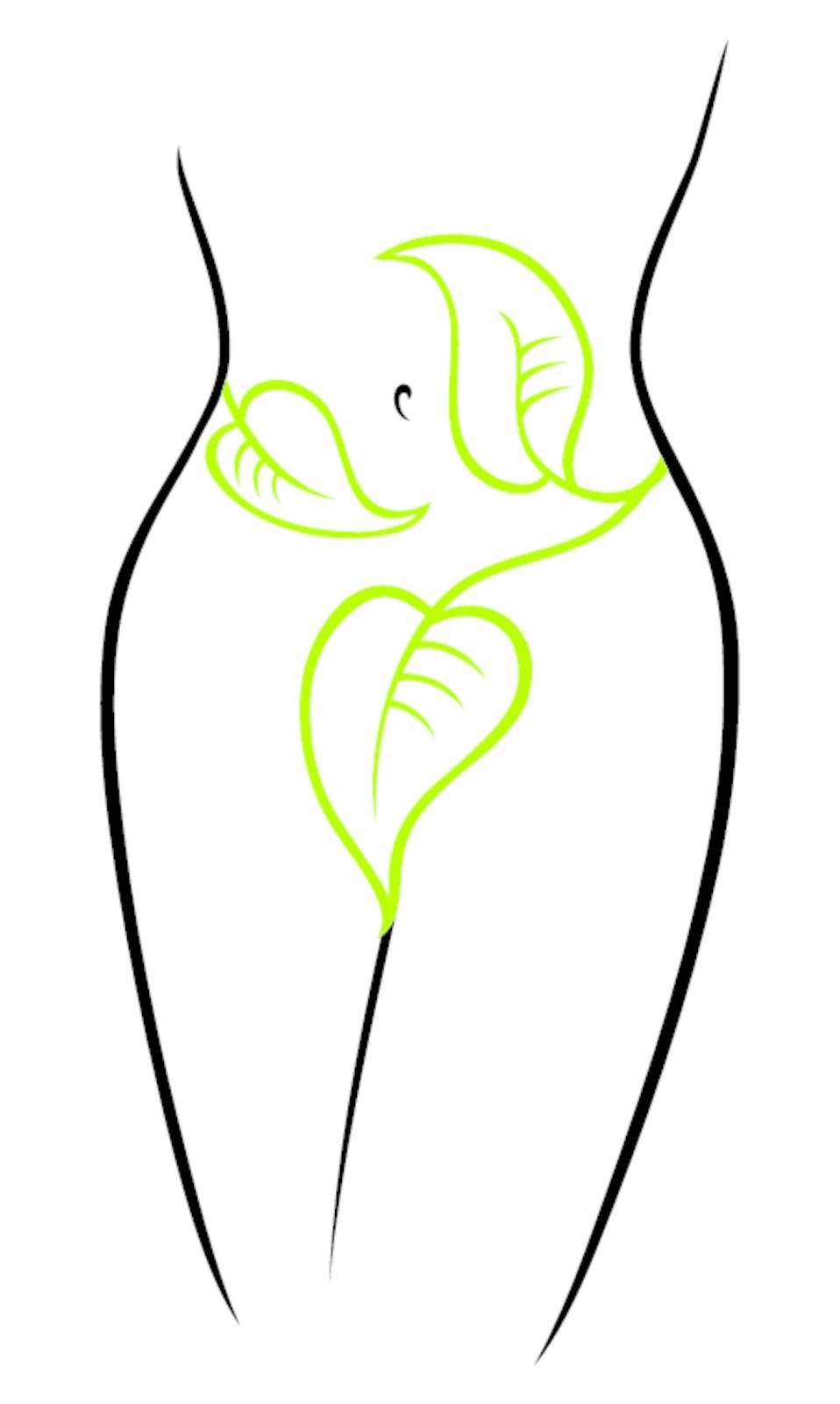 Abstract symbol of nature inside woman body