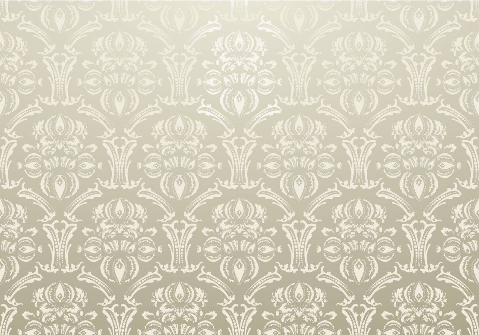 Textile wallpaper ornament warm gray