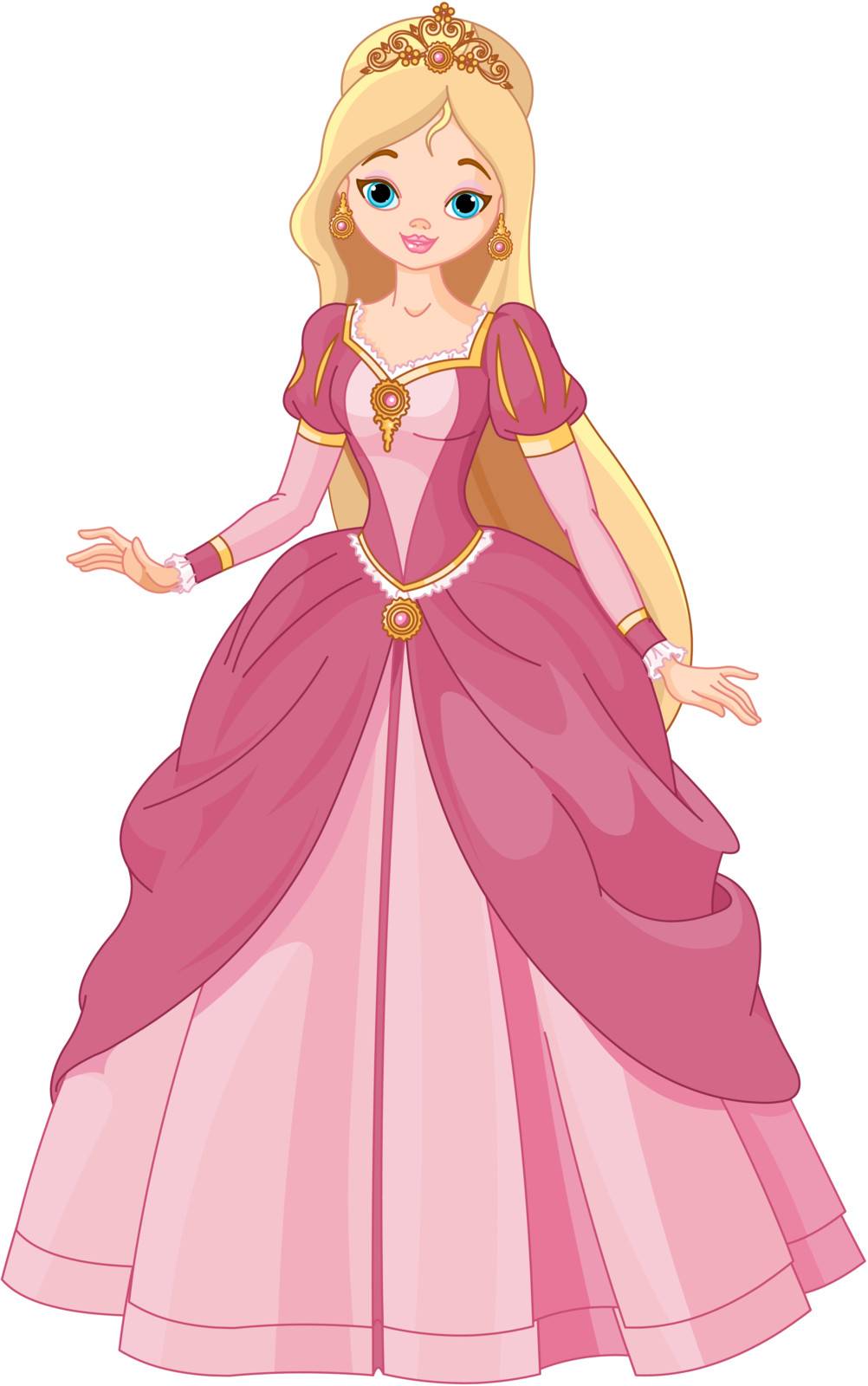 Illustration of  beautiful  princess
