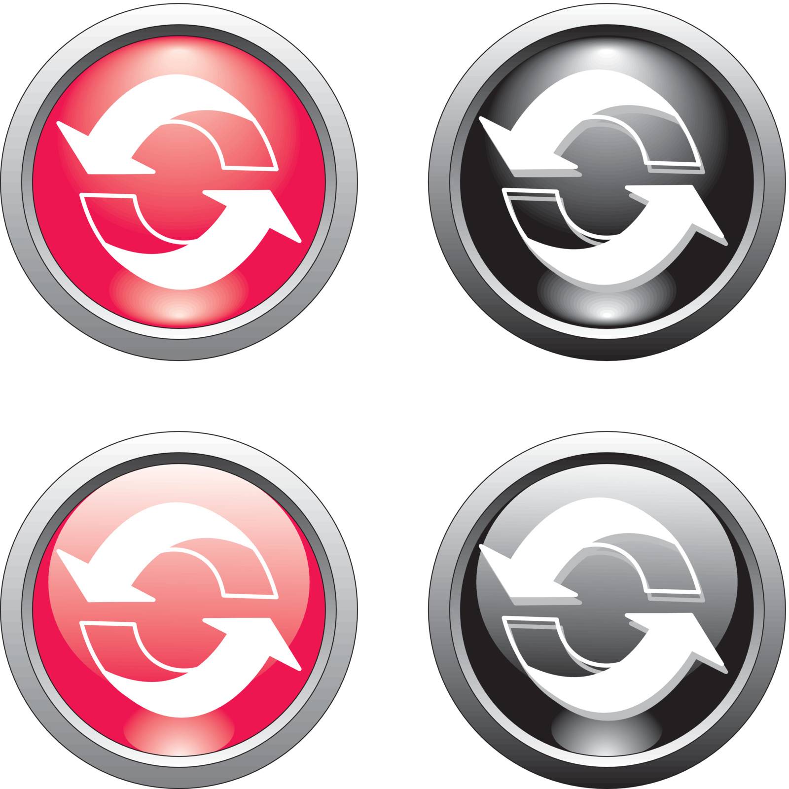 set of black and red  button  or icon for webdesign by svtrotof