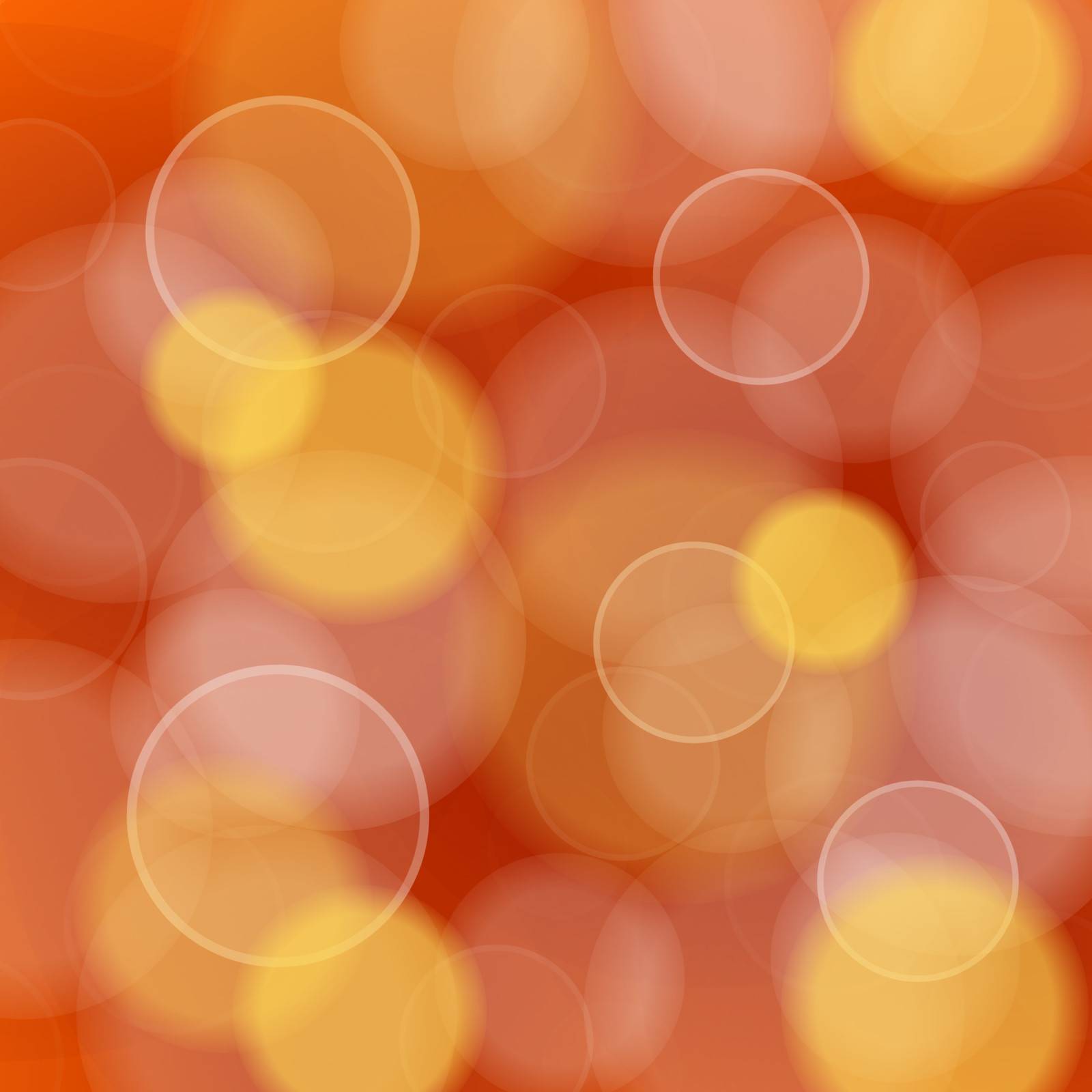 Vector Illustration of bokeh circles in red and orange tones