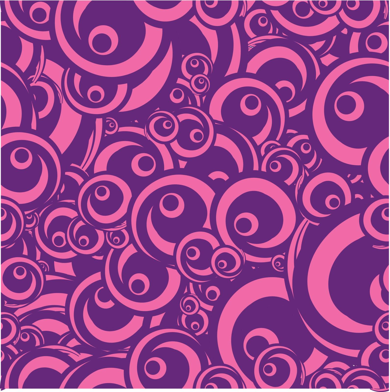 circular pattern, the color purple and pink