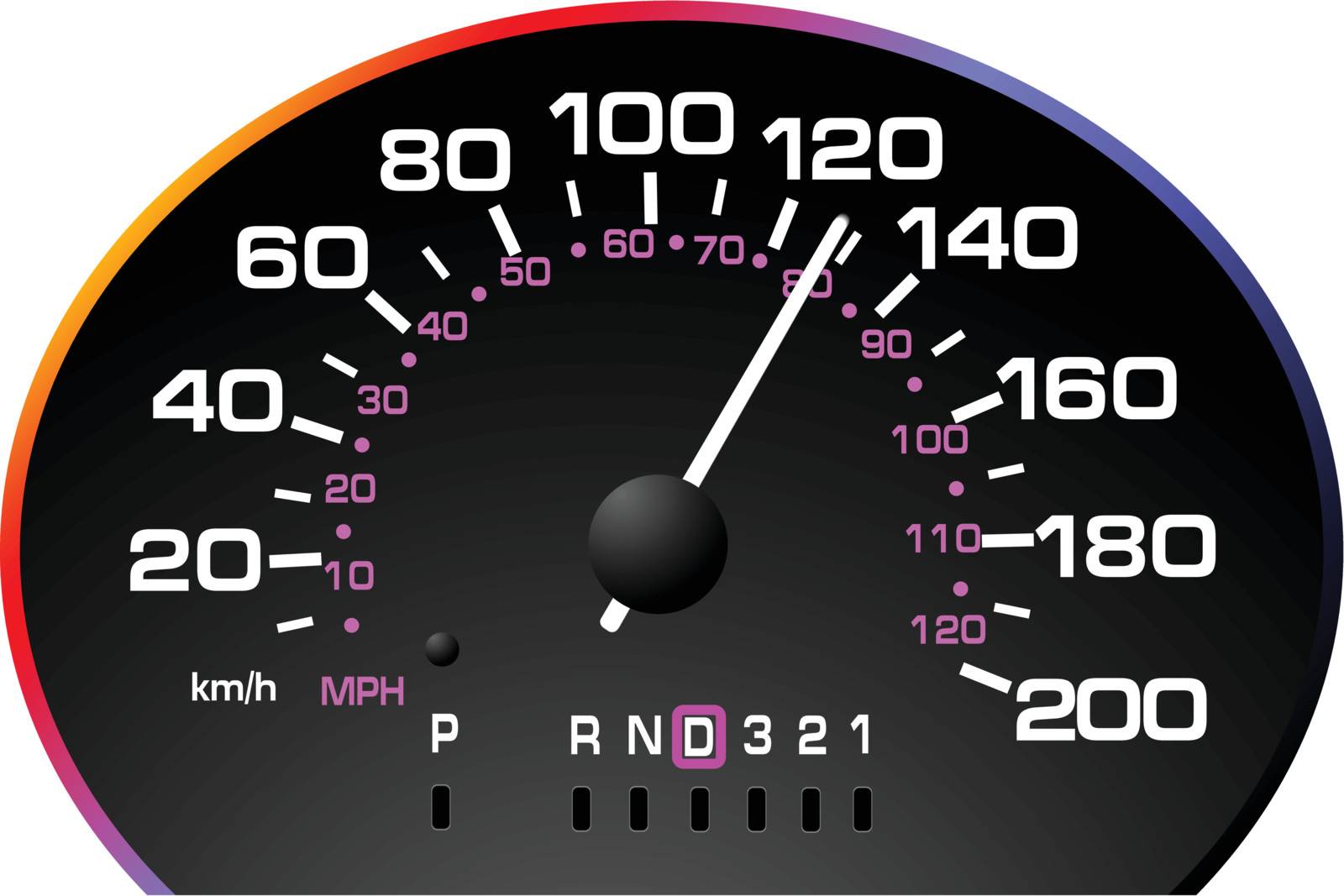 Speedometer. Accelerating Dashboard. Vector illustrator by leonido