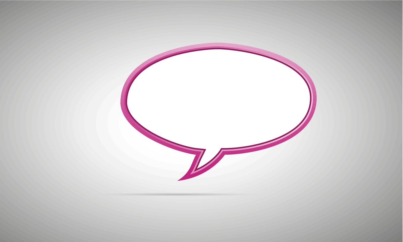 Blank isolated speech bubble ready for your text
