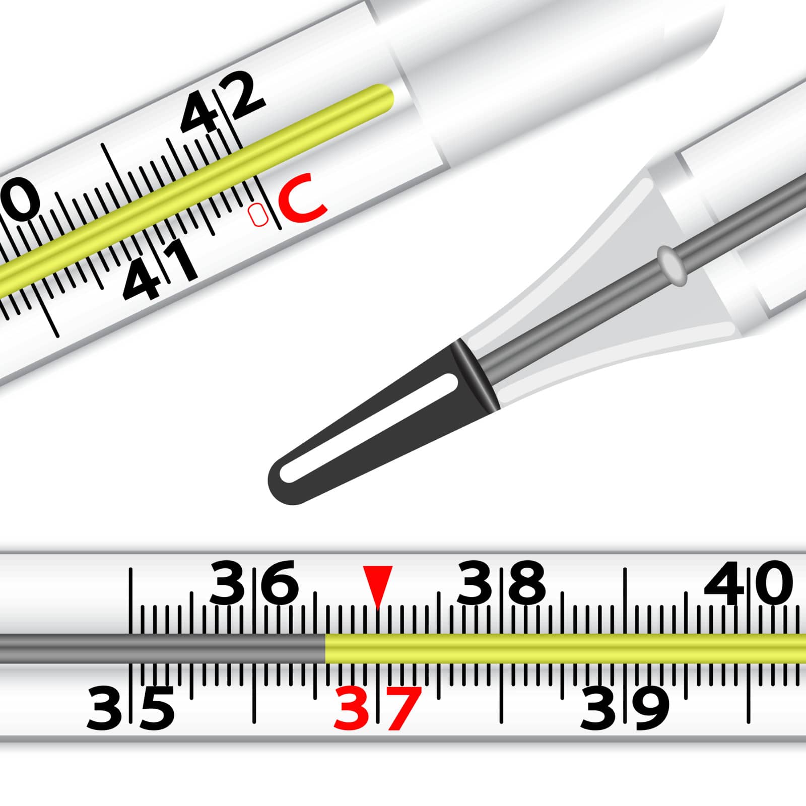 Medical glass mercury thermometer by aarrows