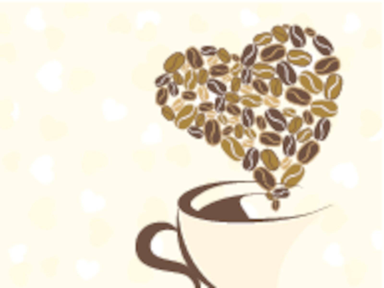 Coffee for your loved one and place for text on brown background, Greeting card for Valentine Day.