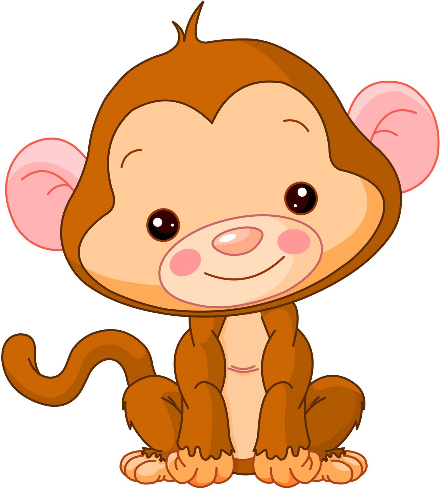 Fun zoo. Illustration of cute Monkey