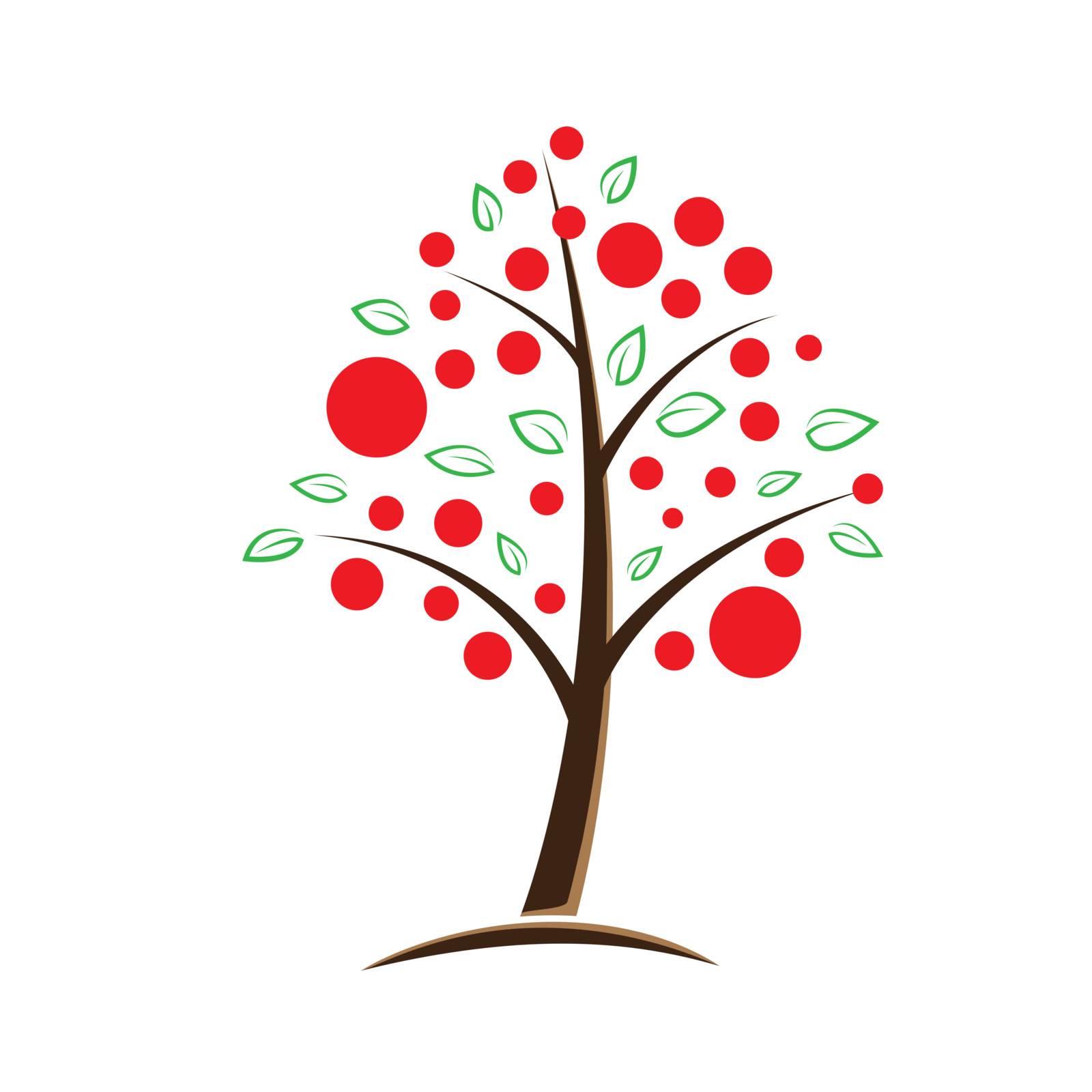 apple tree symbolic vector illustration