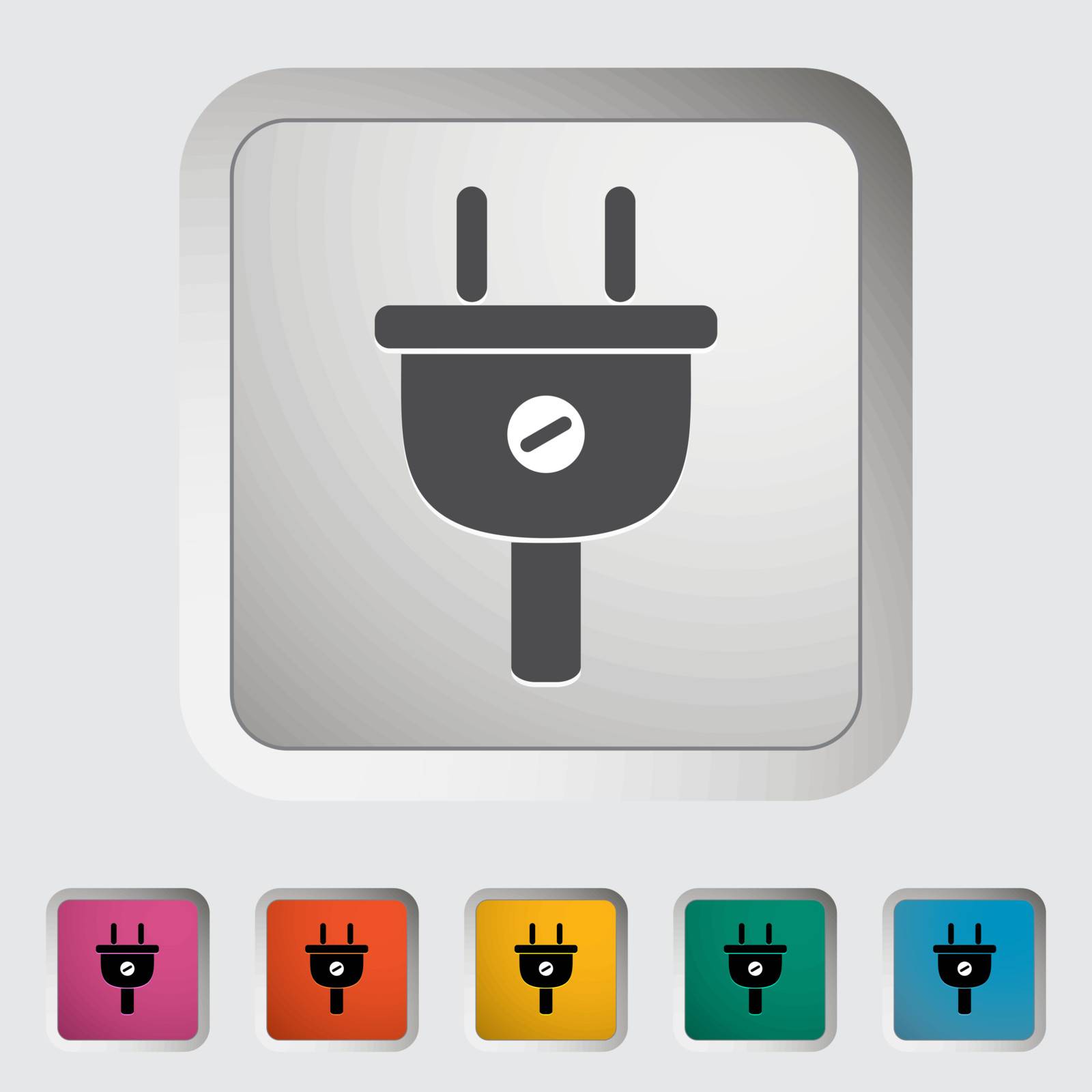 Electrical plug. Single icon. Vector illustration.